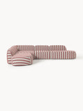 Galeriebild 1 - Modulares Gestreiftes XL-Ecksofa Wolke mit Chaiselongue