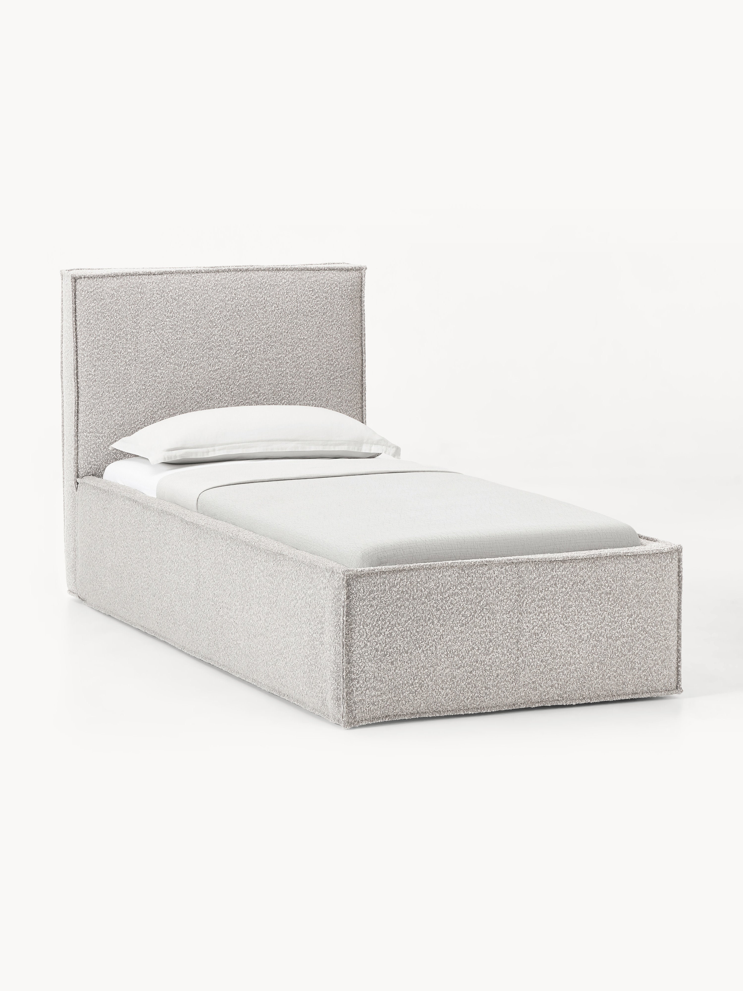 Galeriebild 1 - Bouclé-Einzelbett Dream mit Stauraum