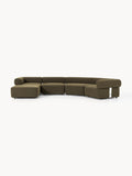 Galeriebild 1 - Großes modulares Bouclé-Sofa Anton mit Hocker (links/rechts)