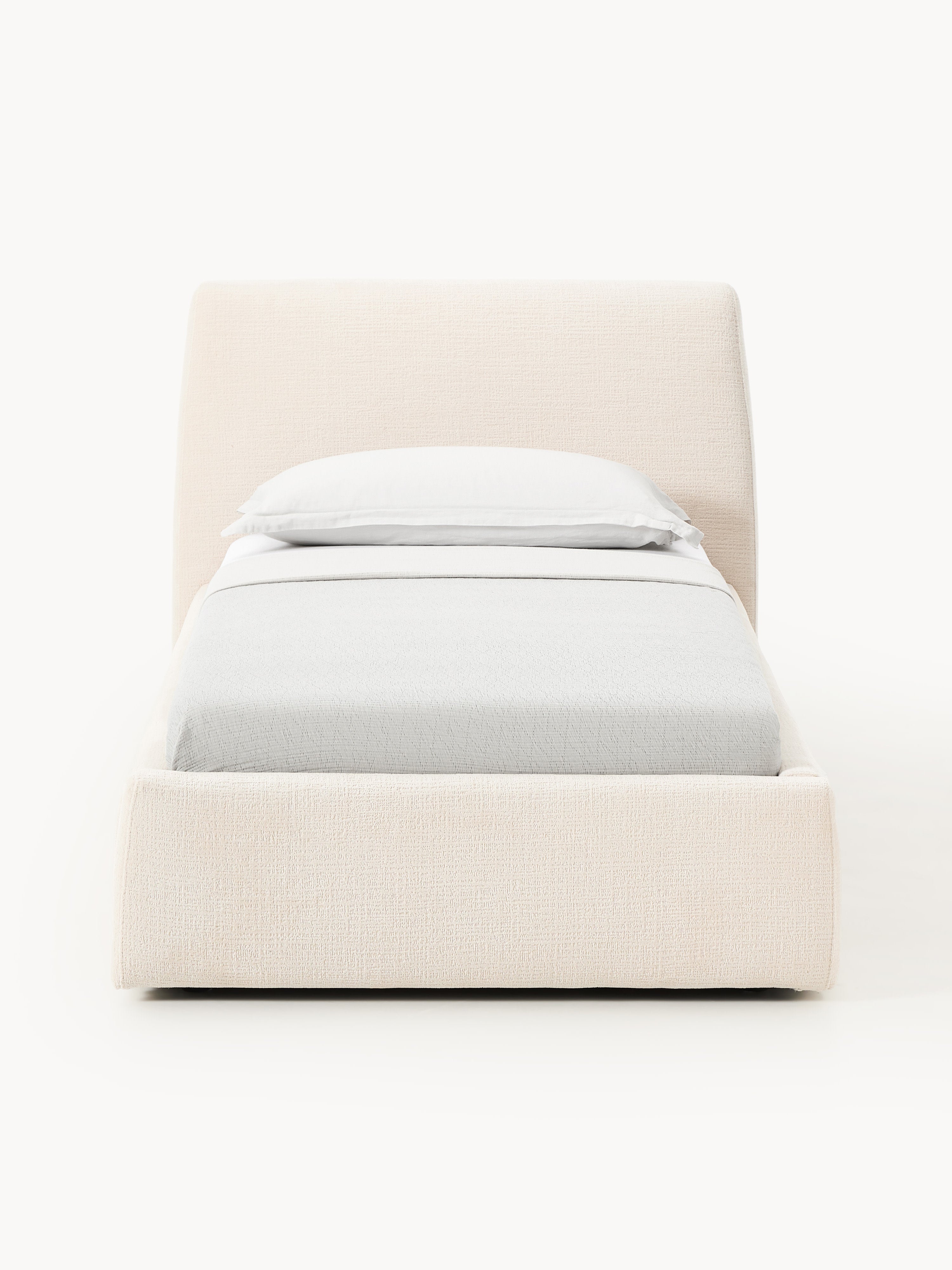 Gepolstertes Einzelbett Cloud mit Stauraum