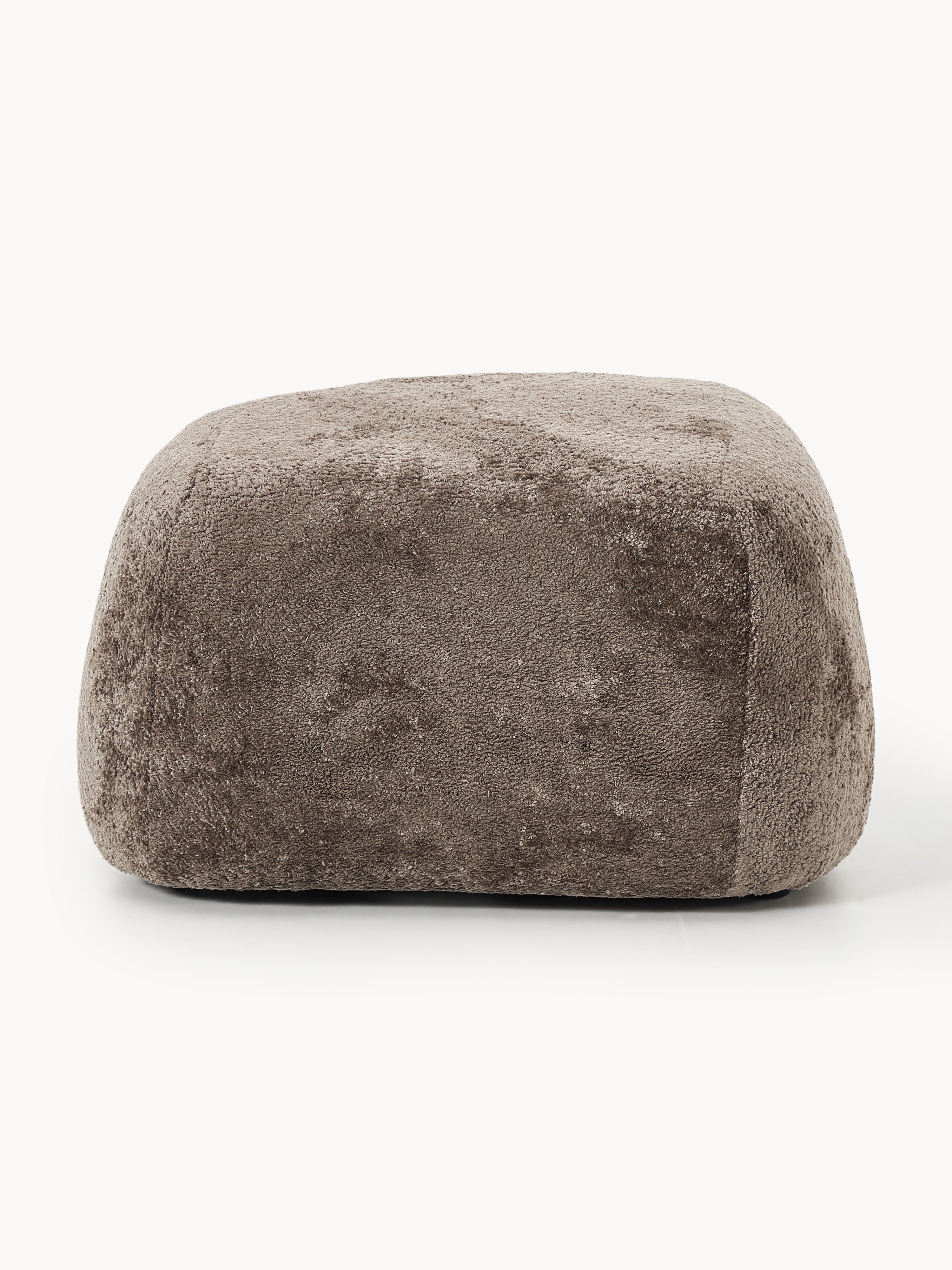 Ovaler Sofa-Hocker Wolke aus Teddy-Bouclé