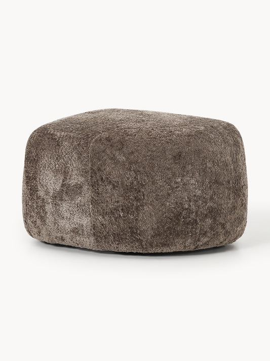 Galeriebild 1 - Ovaler Sofa-Hocker Wolke aus Teddy-Bouclé
