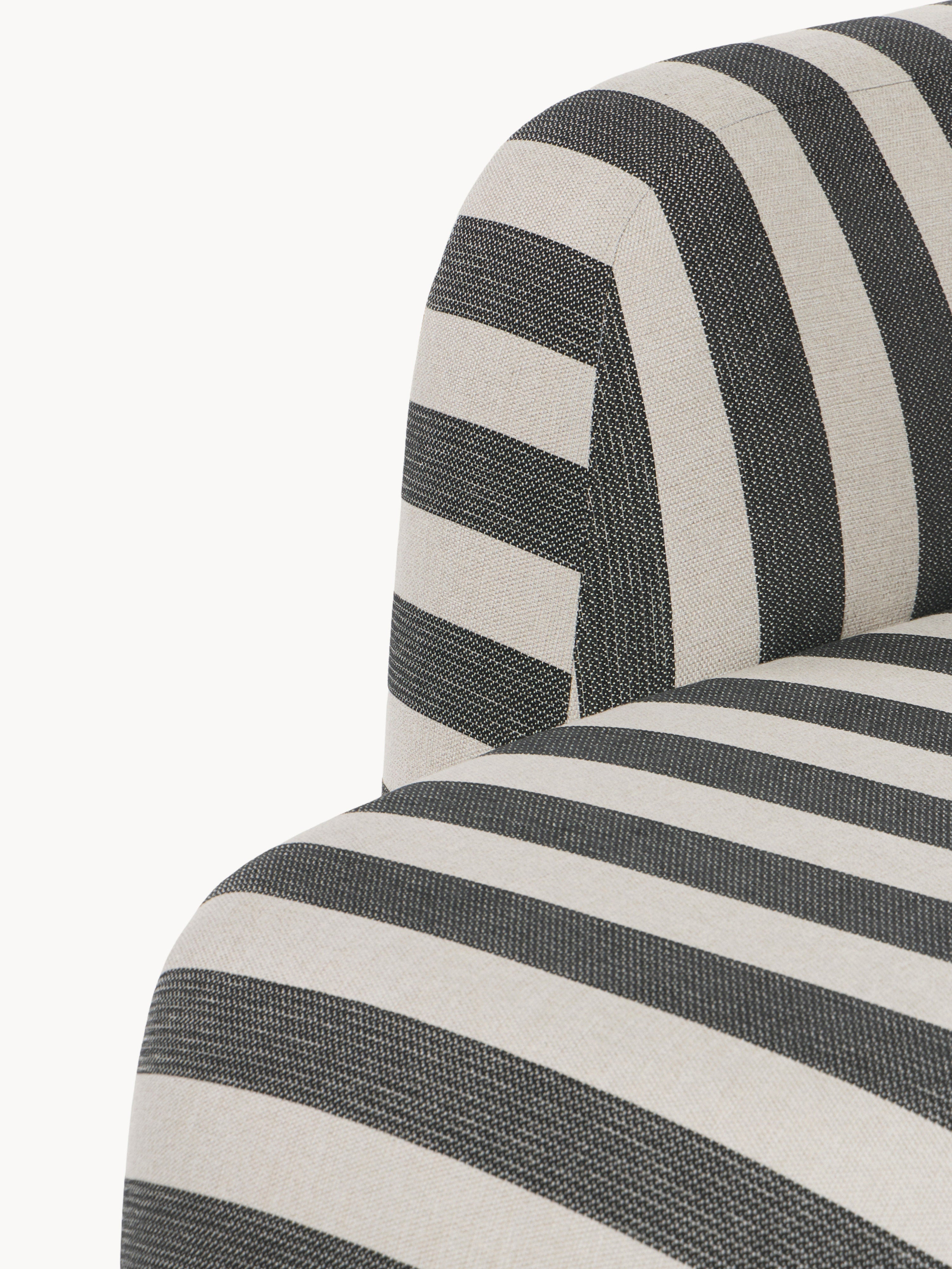 Gestreiftes Modulares XL-Ecksofa Wolke (4-Sitzer) mit Chaiselongue