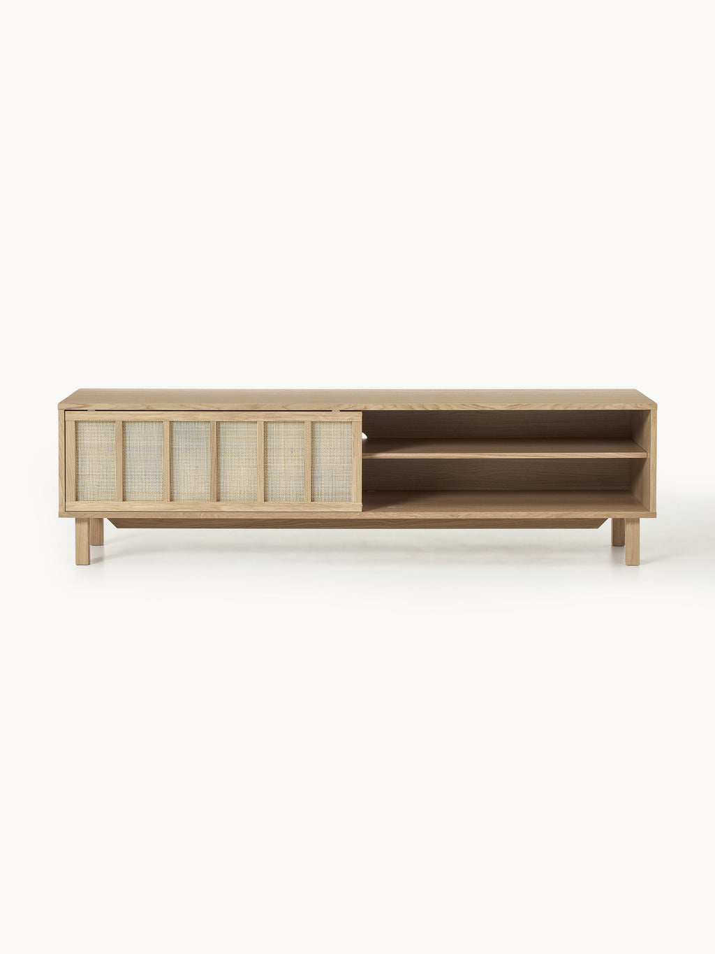 TV-Lowboard Echo mit Rattan-Fronten