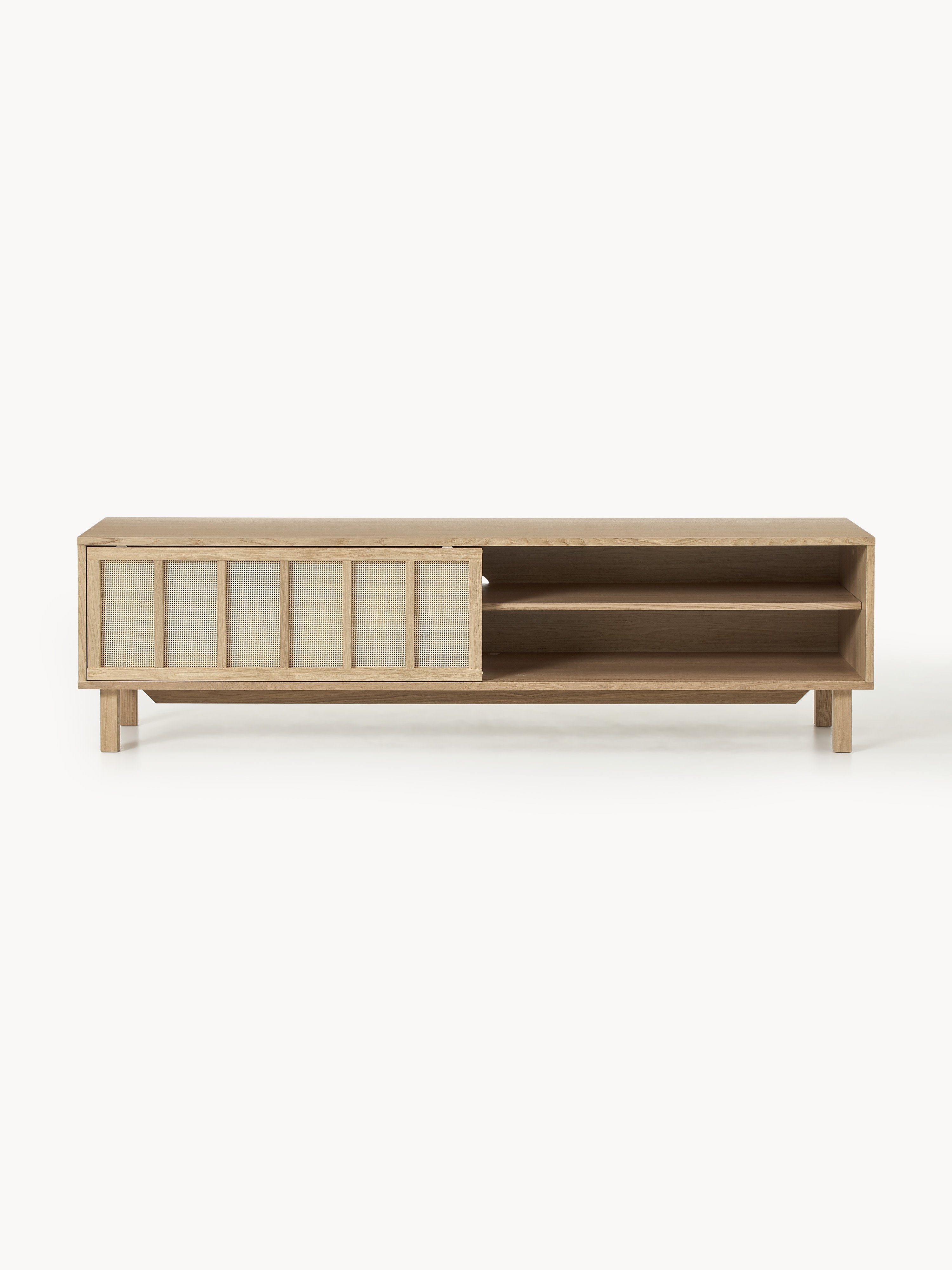 TV-Lowboard Echo mit Rattan-Fronten