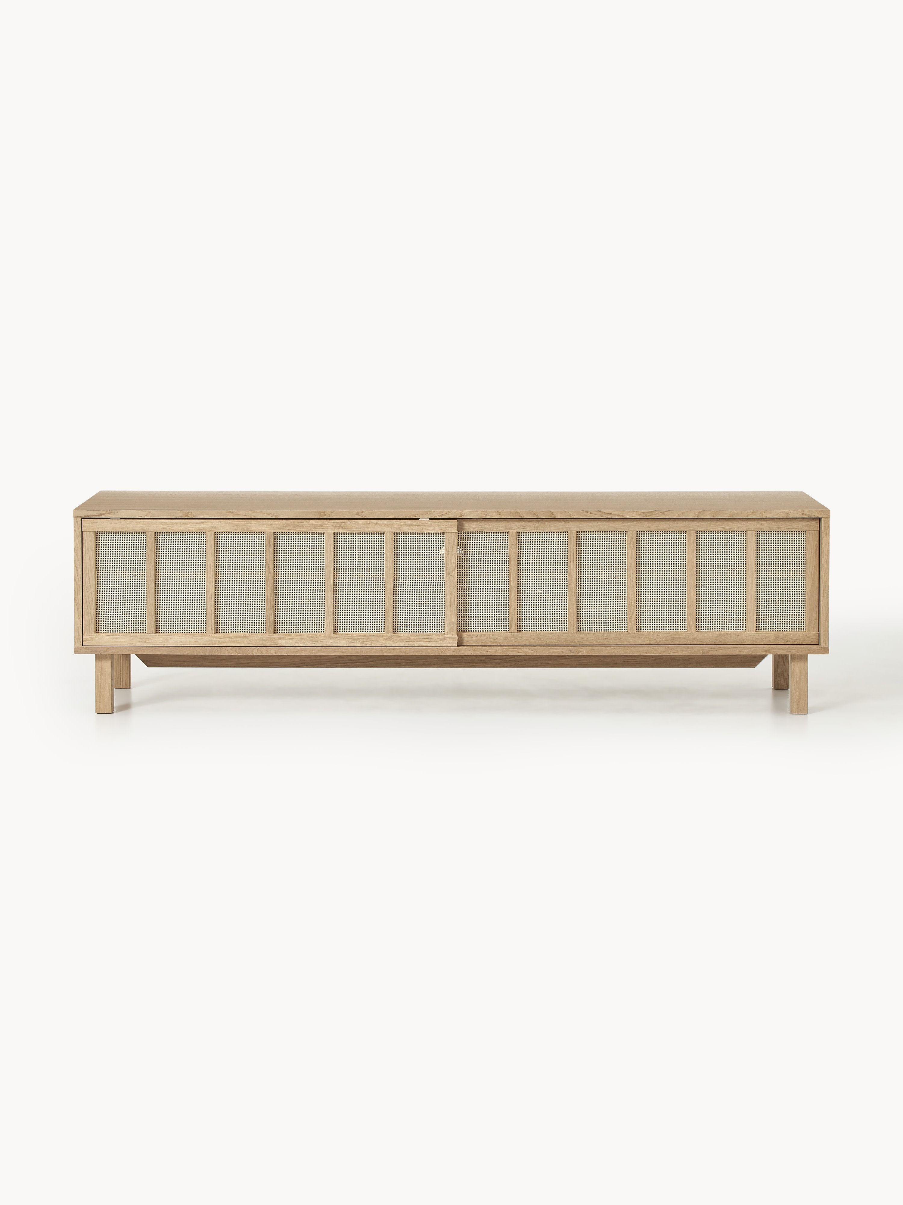 TV-Lowboard Echo mit Rattan-Fronten
