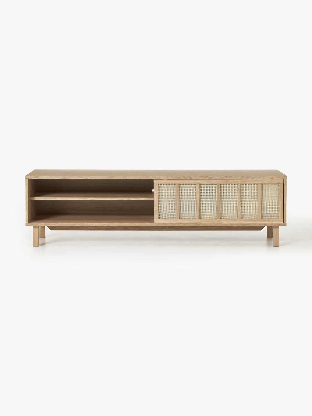 TV-Lowboard Echo mit Rattan-Fronten