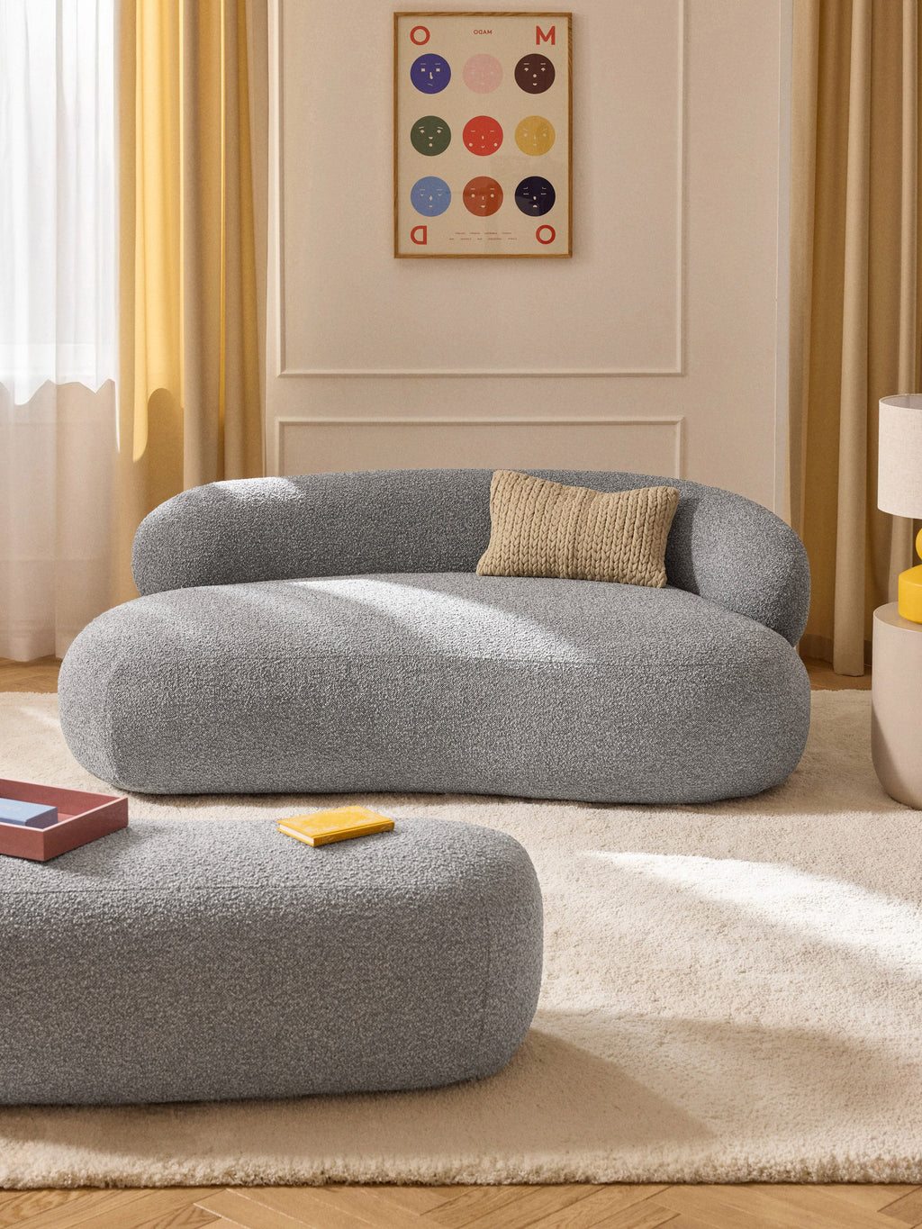 Bouclé-Sofa Alba (2-Sitzer)