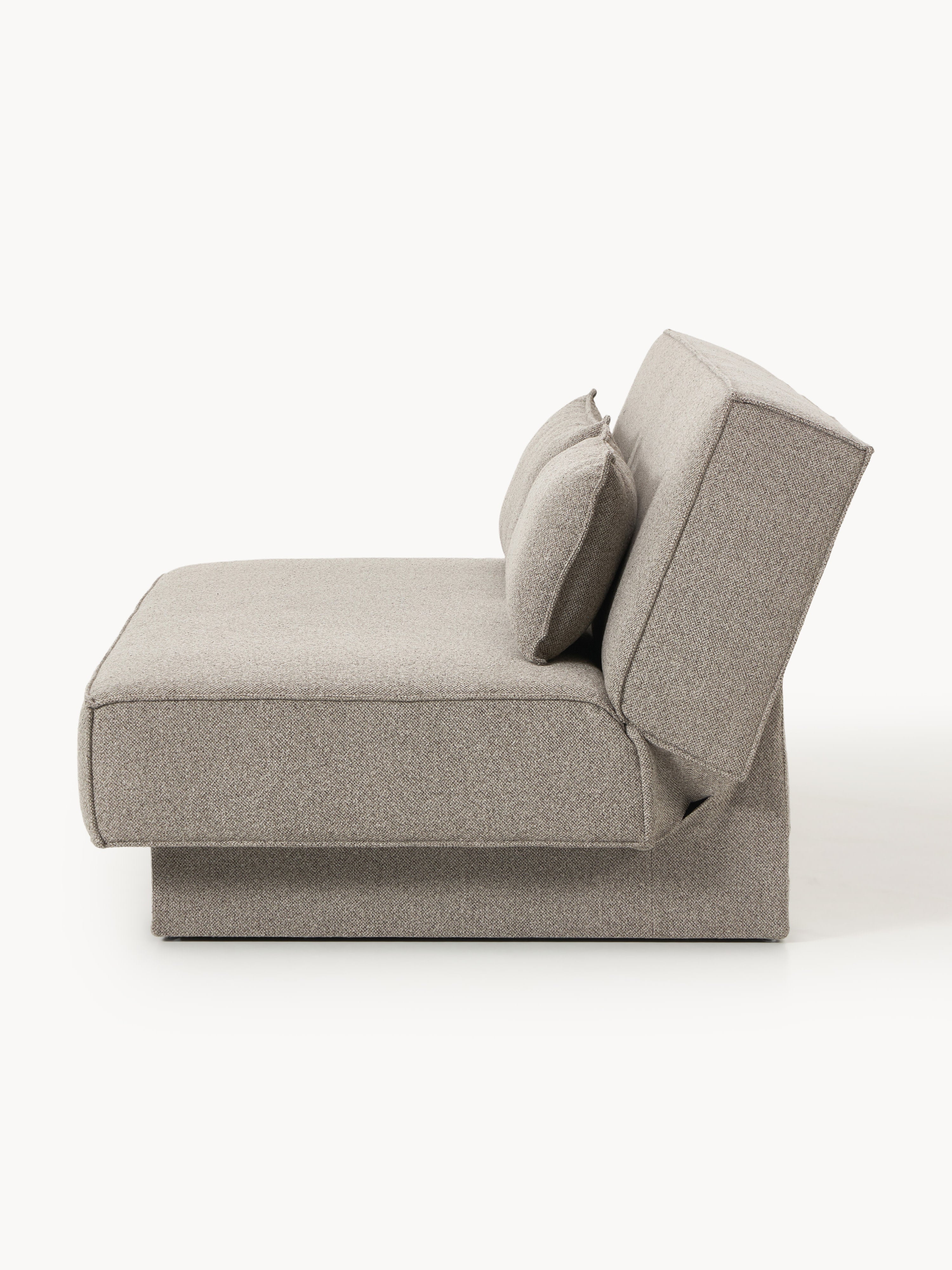 Bouclé-Schlafsofa David mit Stauraum