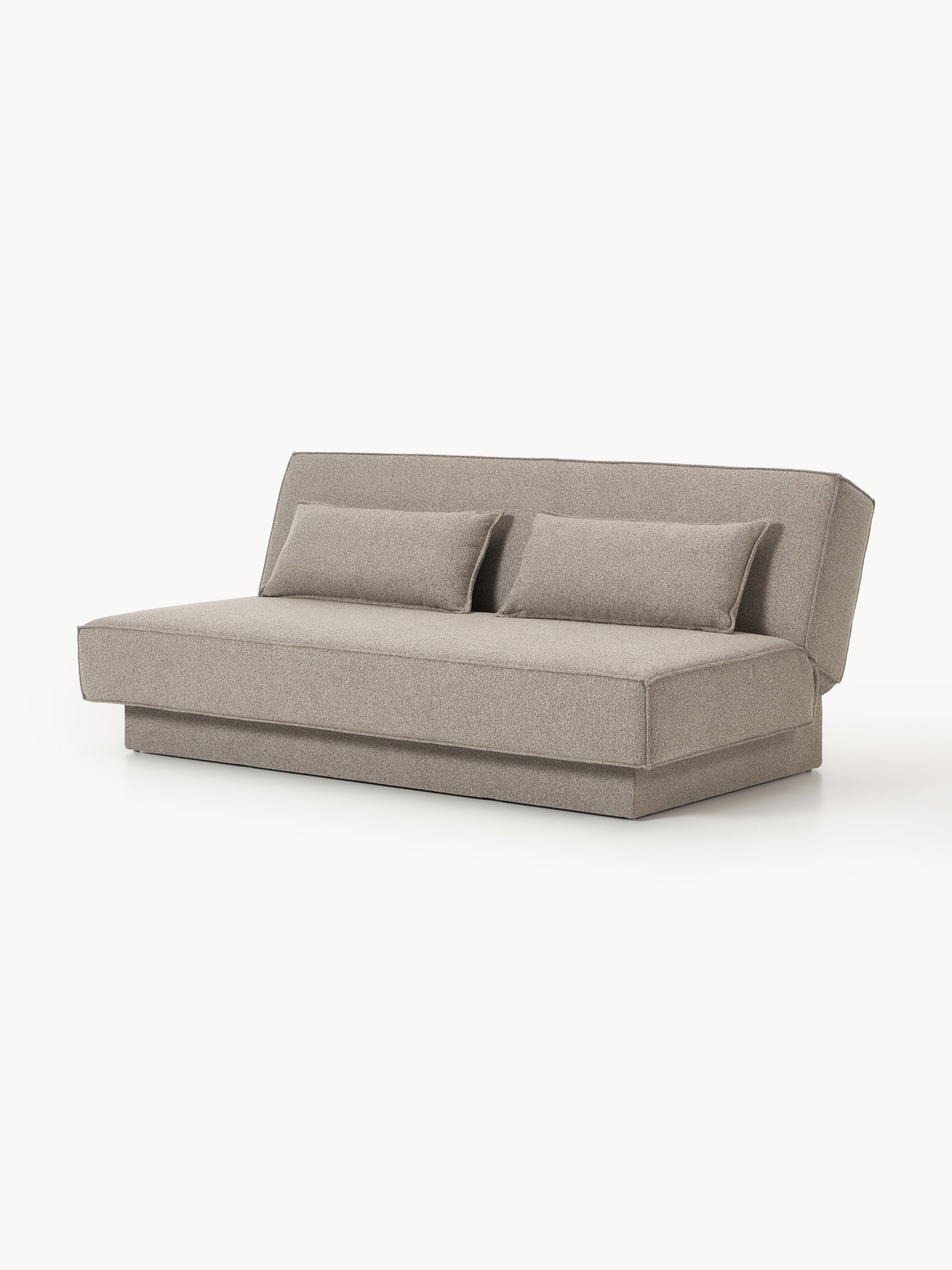 Bouclé-Schlafsofa David mit Stauraum