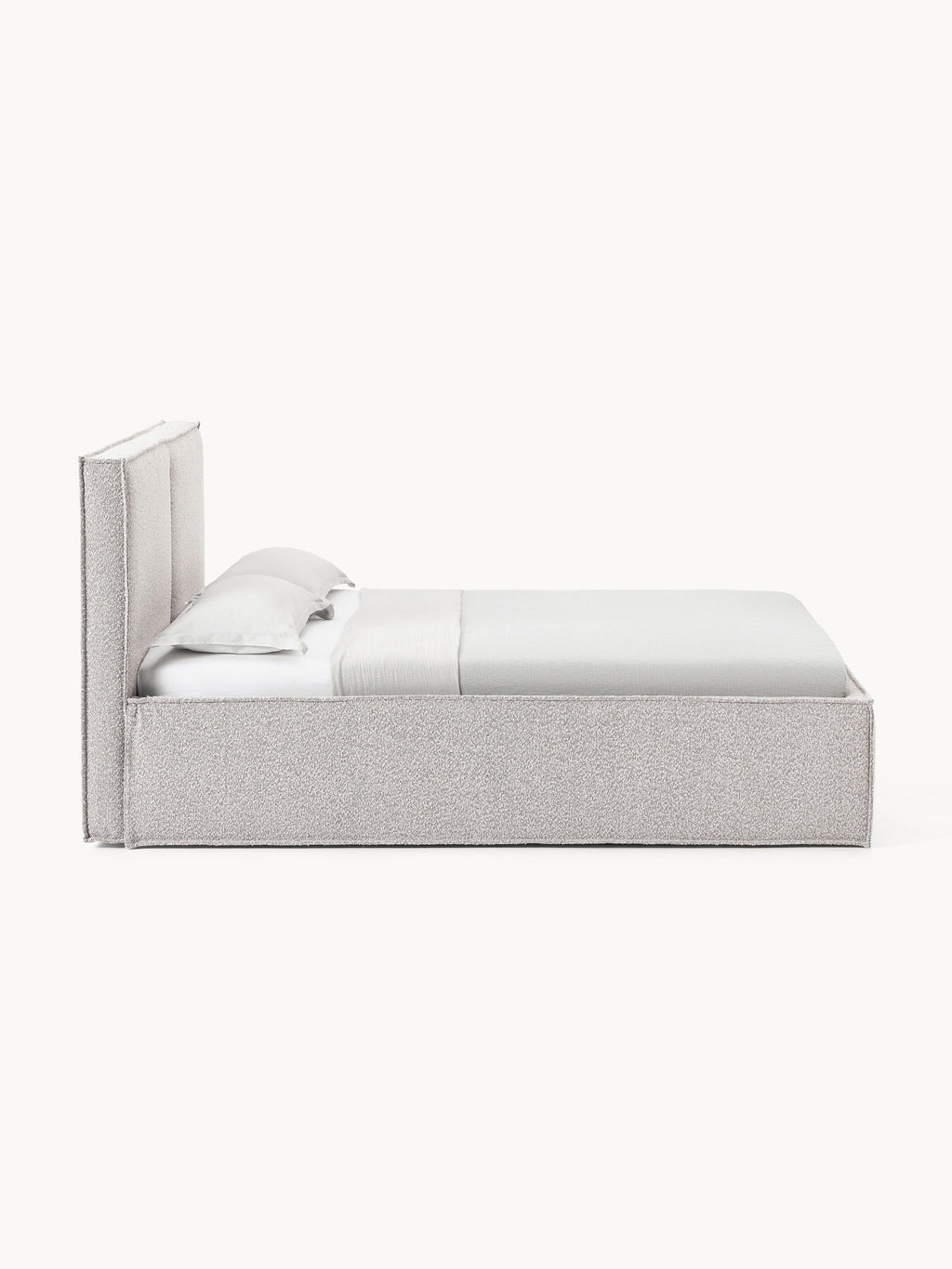 Bouclé-Polsterbett Dream mit Stauraum