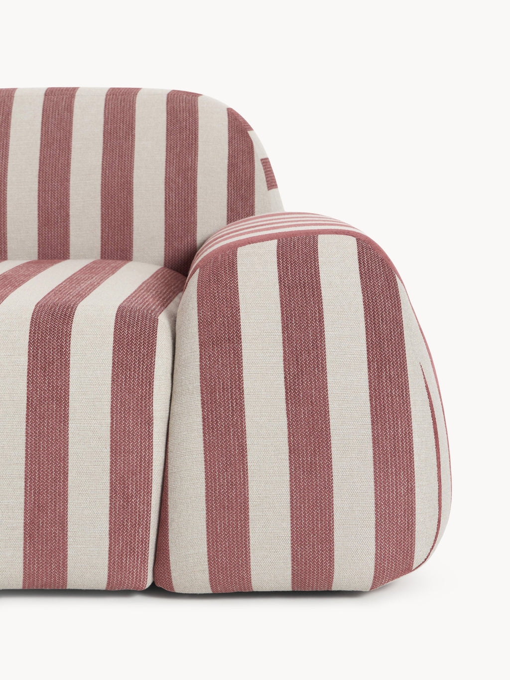 Gestreiftes Sofa Wolke (2-Sitzer) mit Chaiselongue