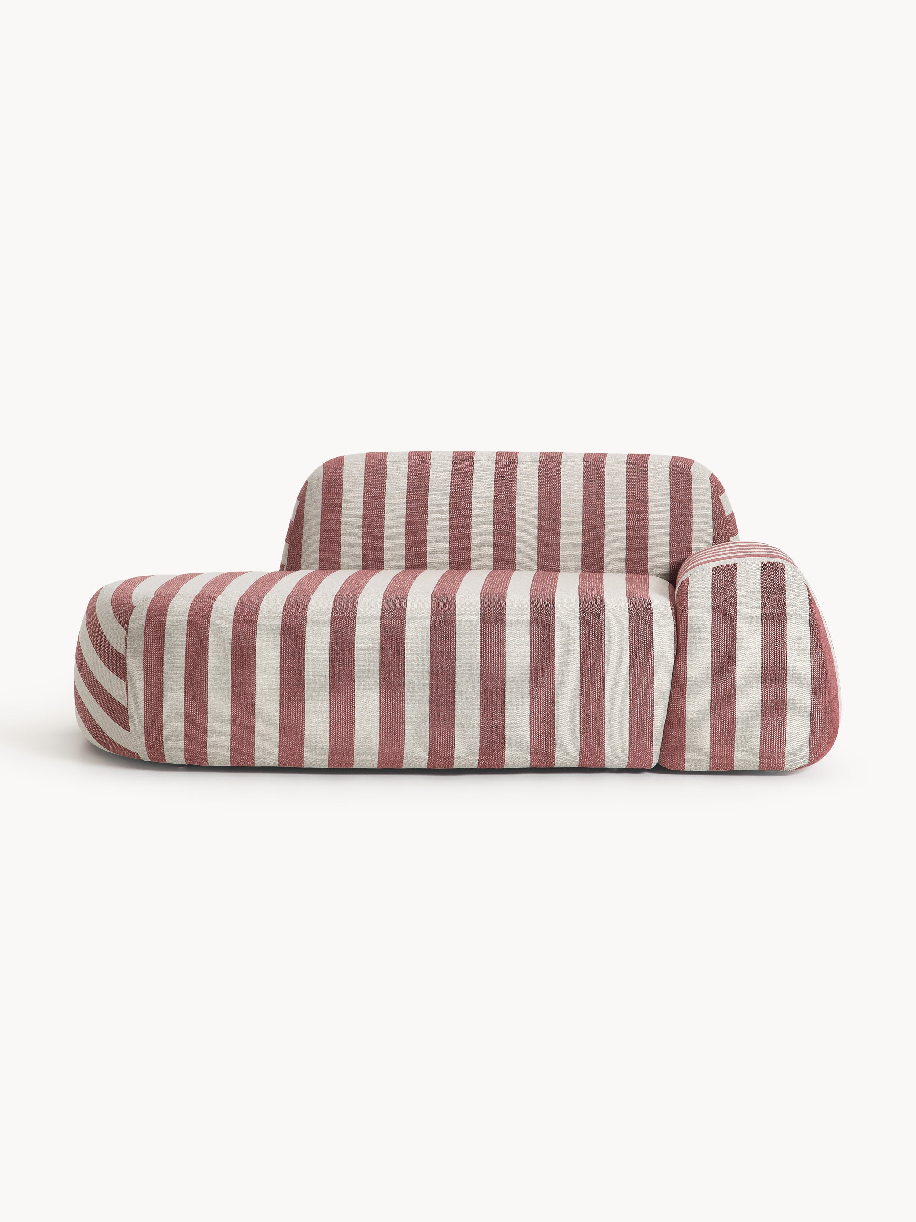 Galeriebild 1 - Gestreiftes Sofa Wolke (2-Sitzer) mit Chaiselongue