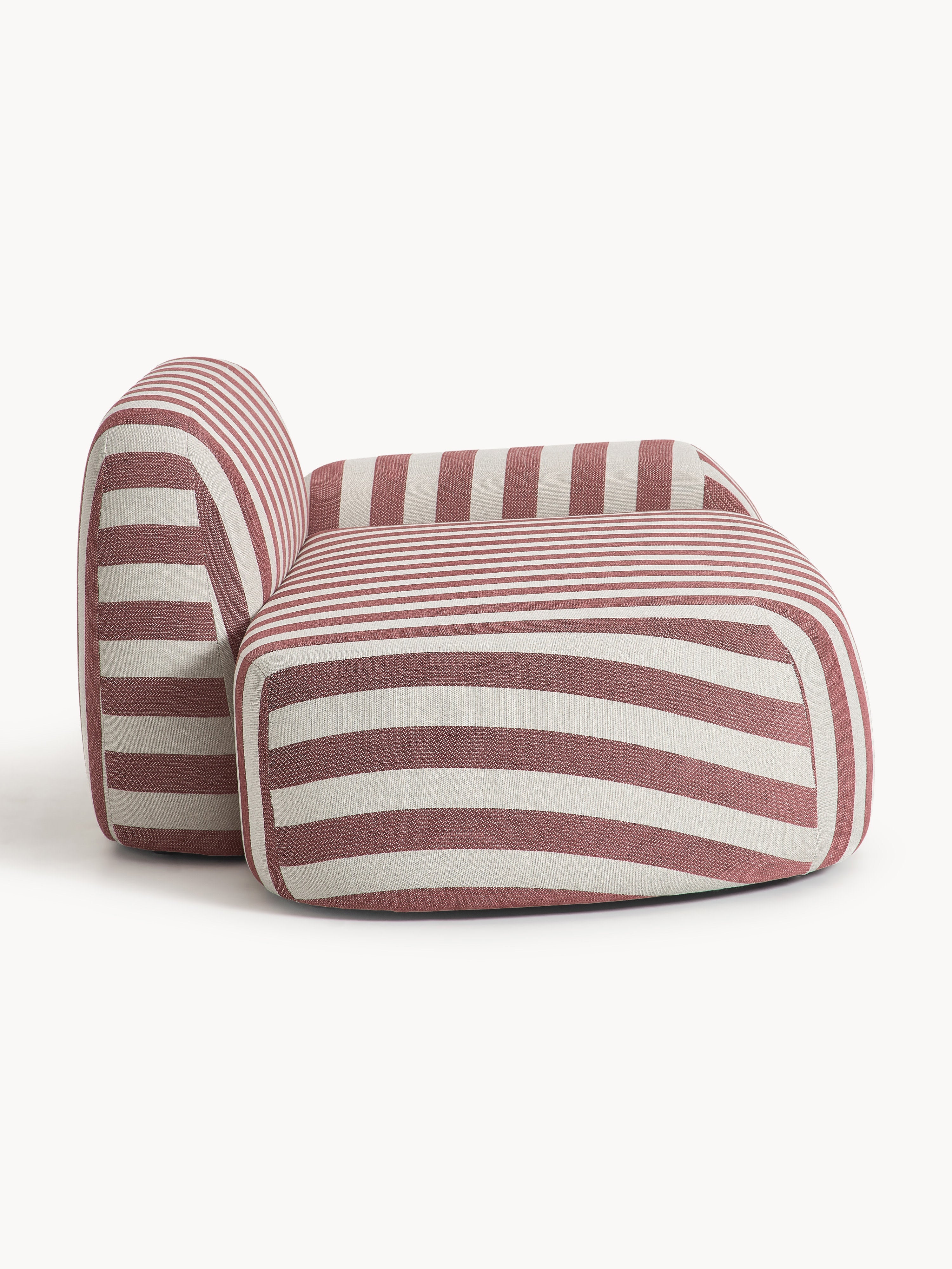 Gestreiftes Sofa Wolke (2-Sitzer) mit Chaiselongue