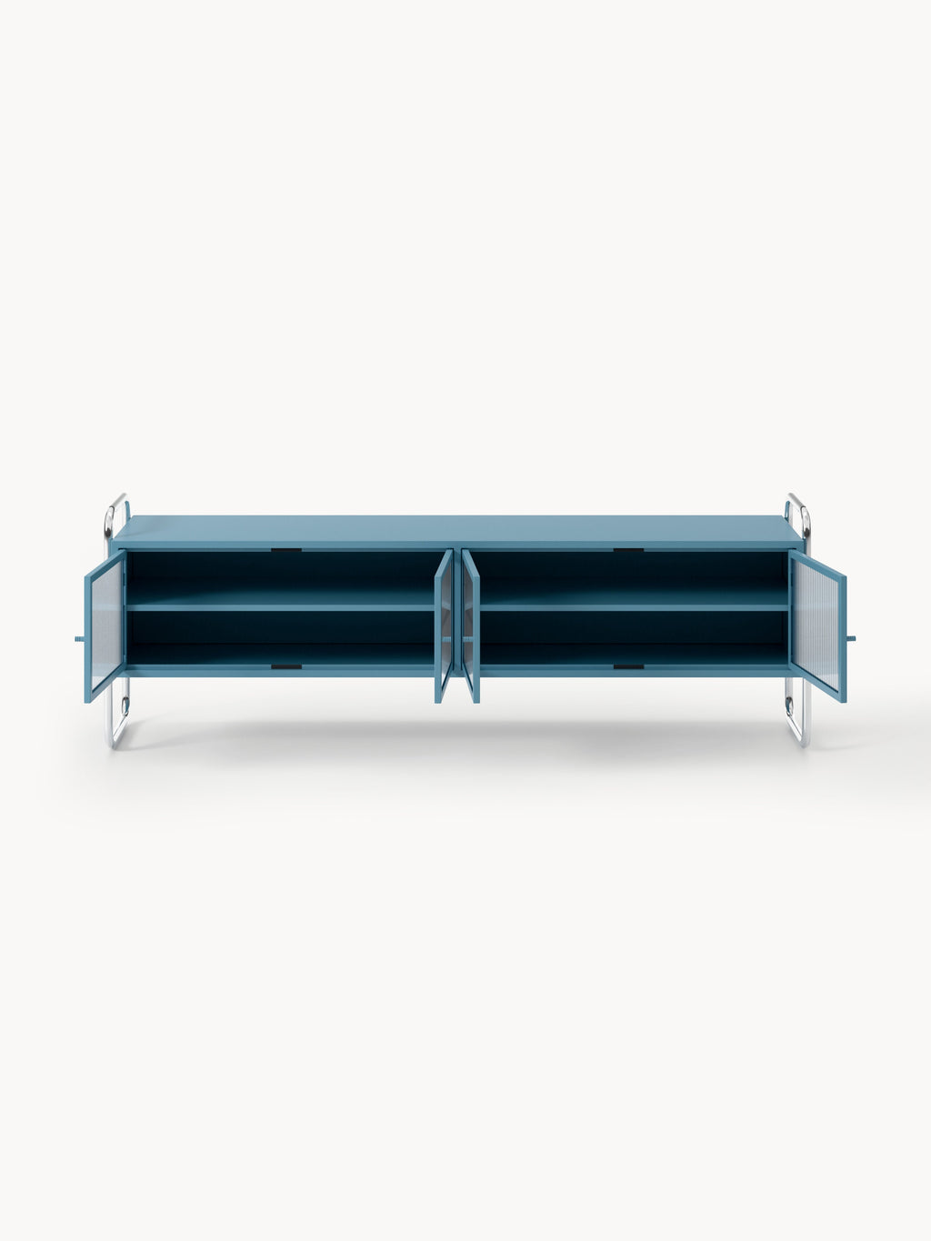 Metall-Lowboard Robyn mit Glas-Front