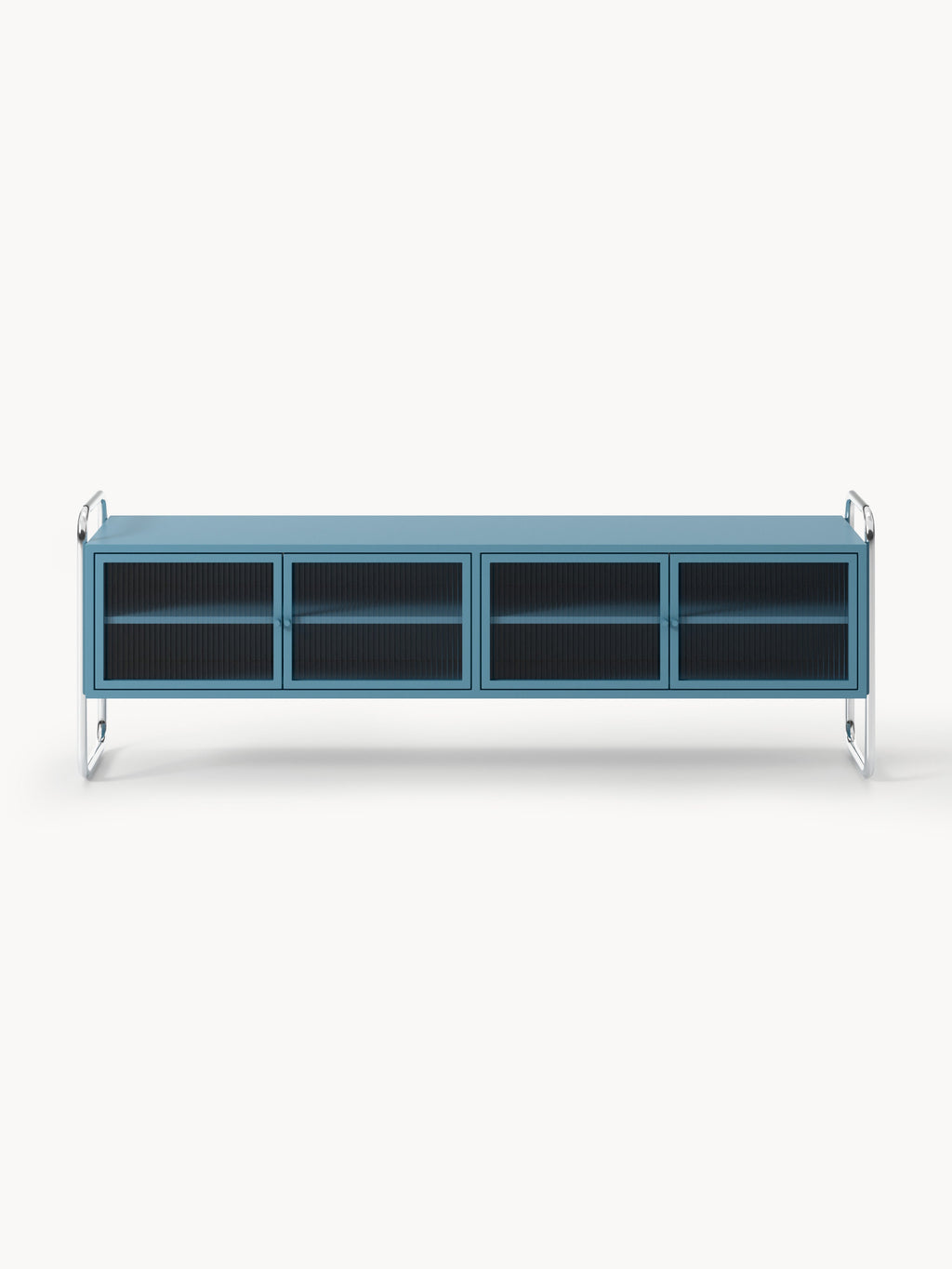 Metall-Lowboard Robyn mit Glas-Front