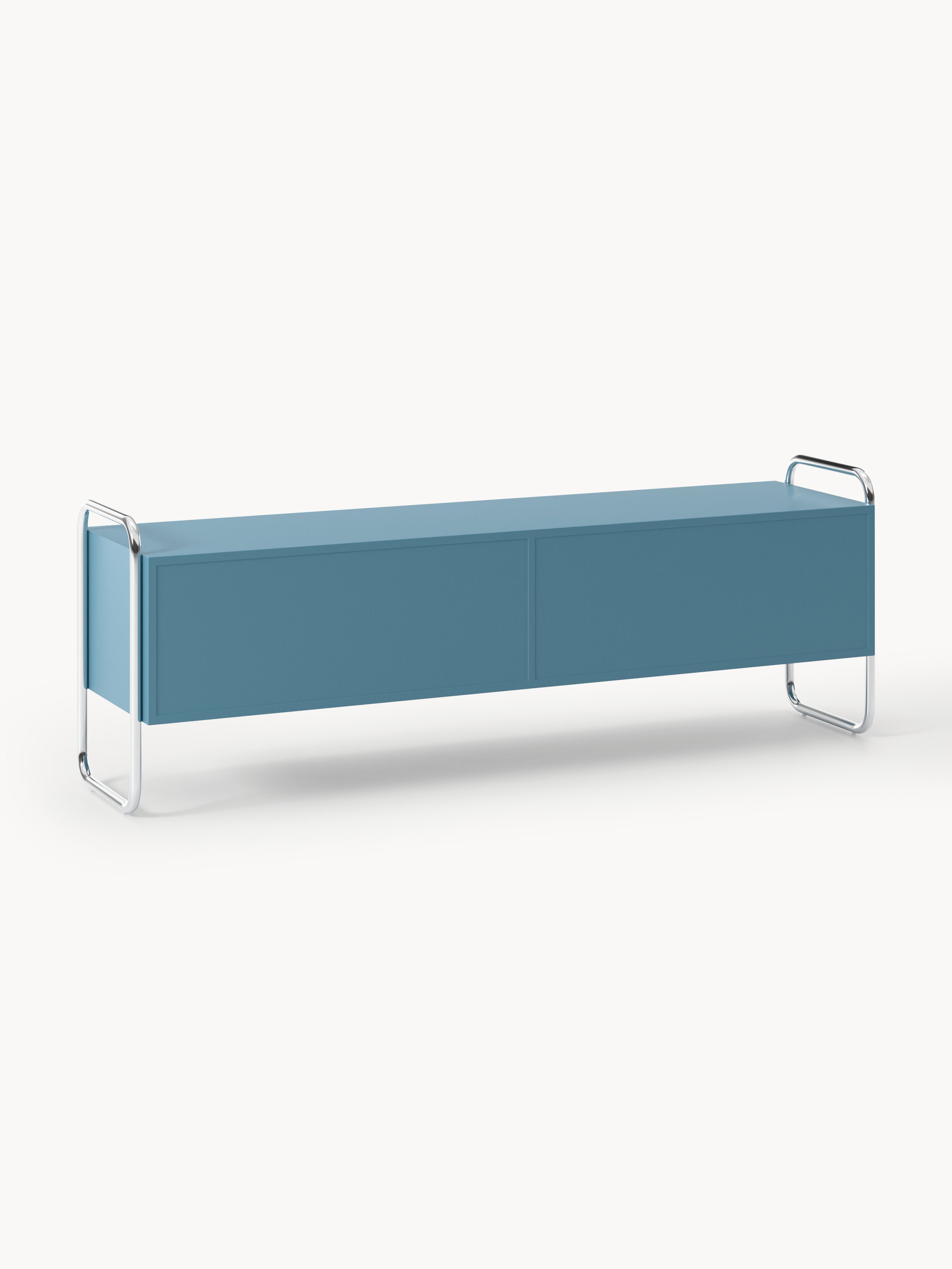 Metall-Lowboard Robyn mit Glas-Front