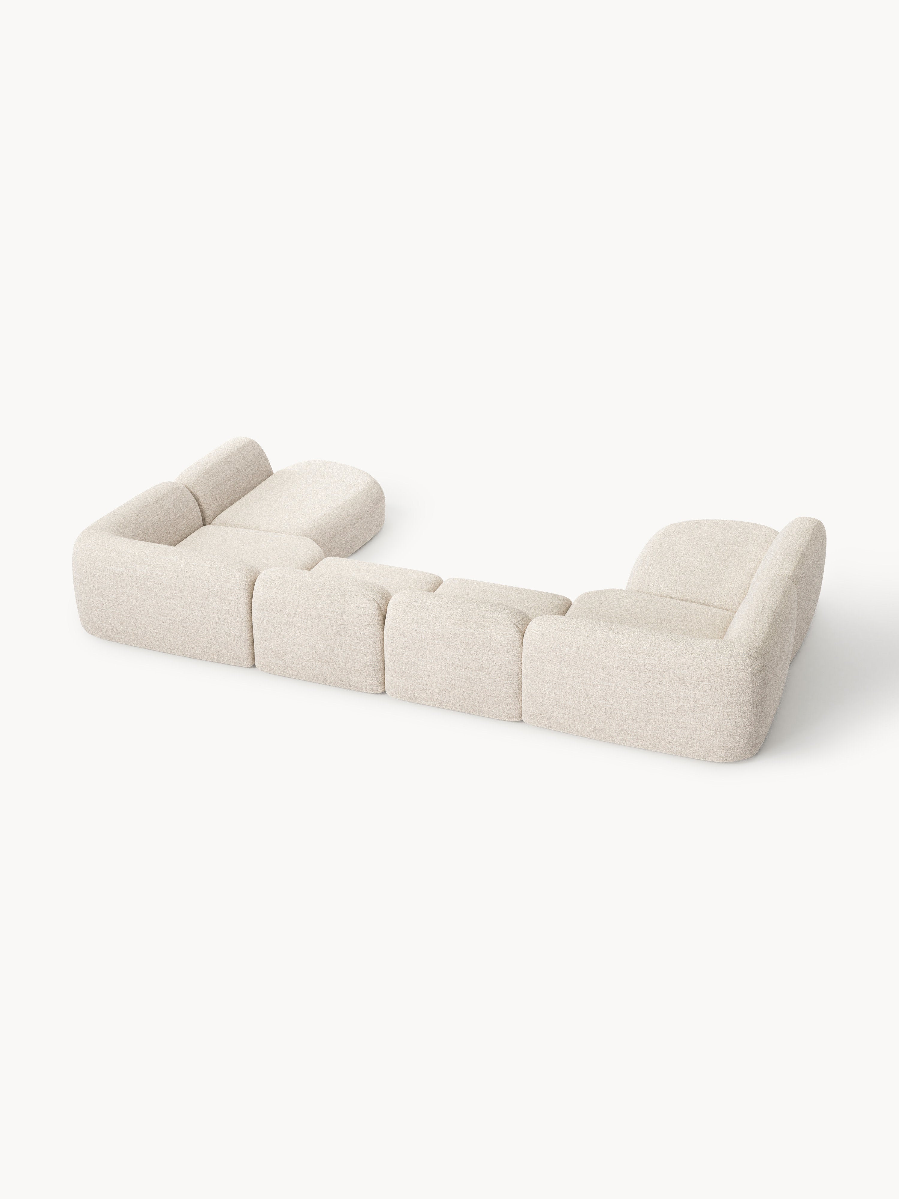 Modulares Bouclé-XL-Sofa Wolke