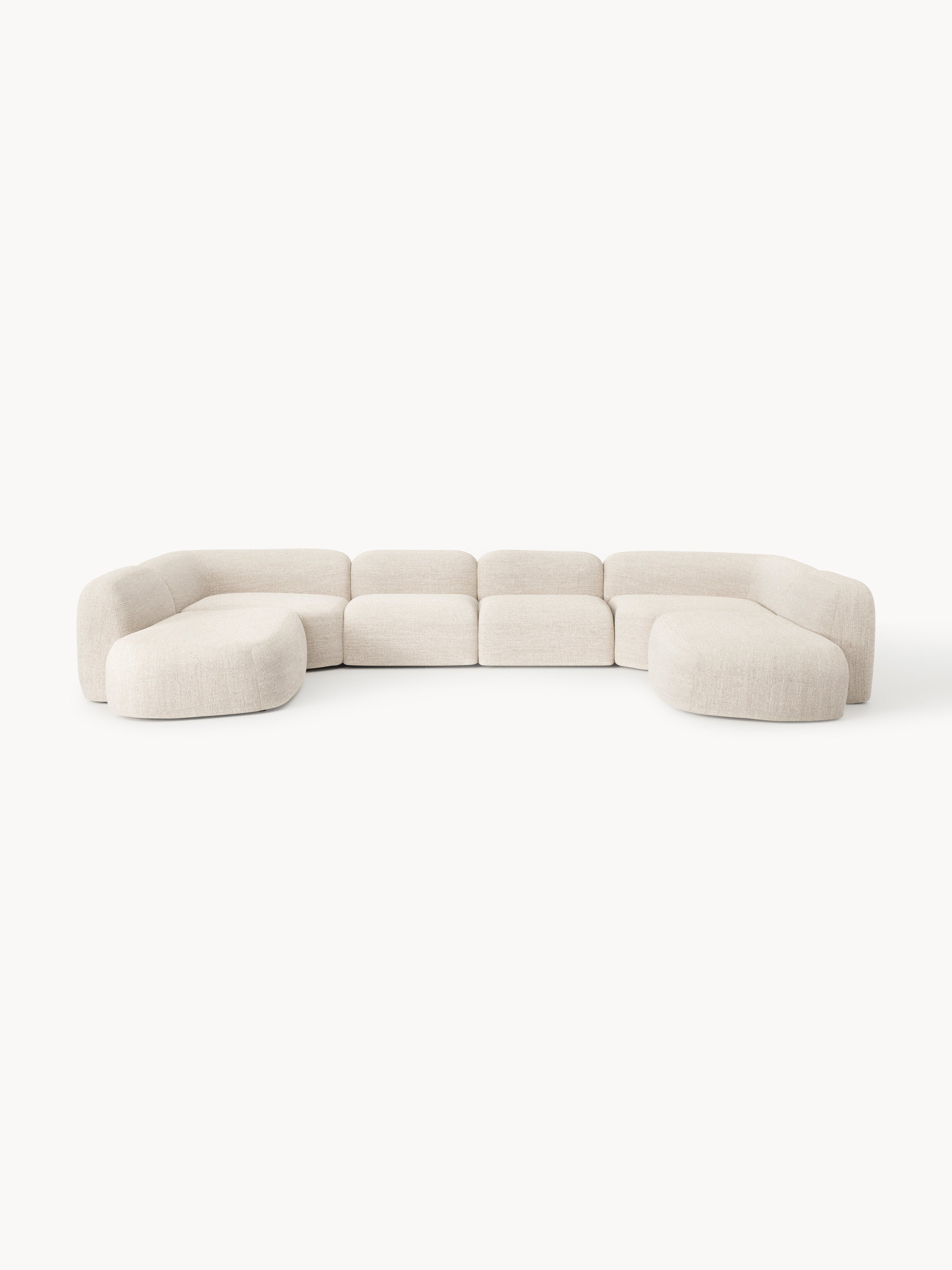 Modulares Bouclé-XL-Sofa Wolke
