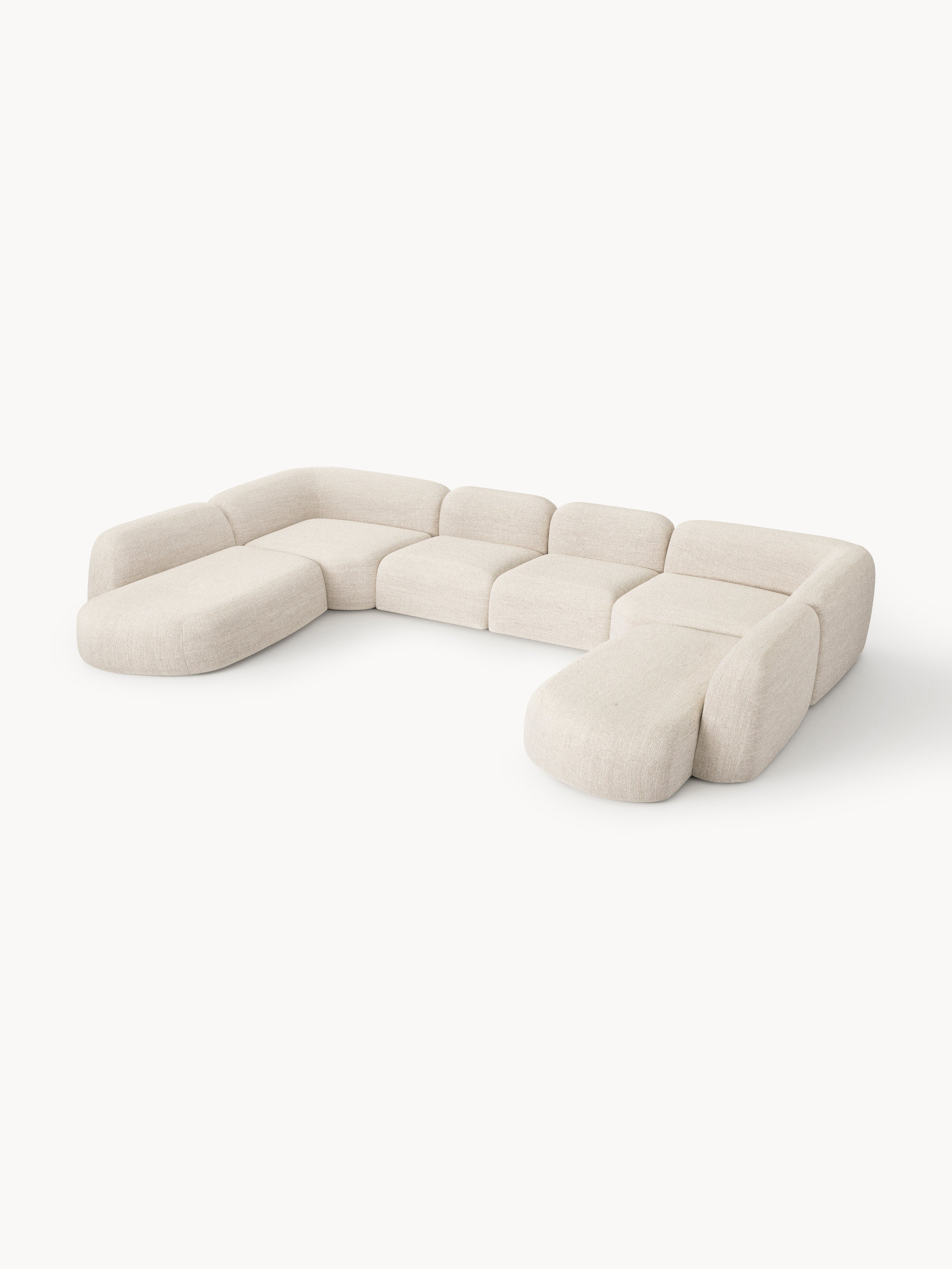 Galeriebild 1 - Modulares Bouclé-XL-Sofa Wolke