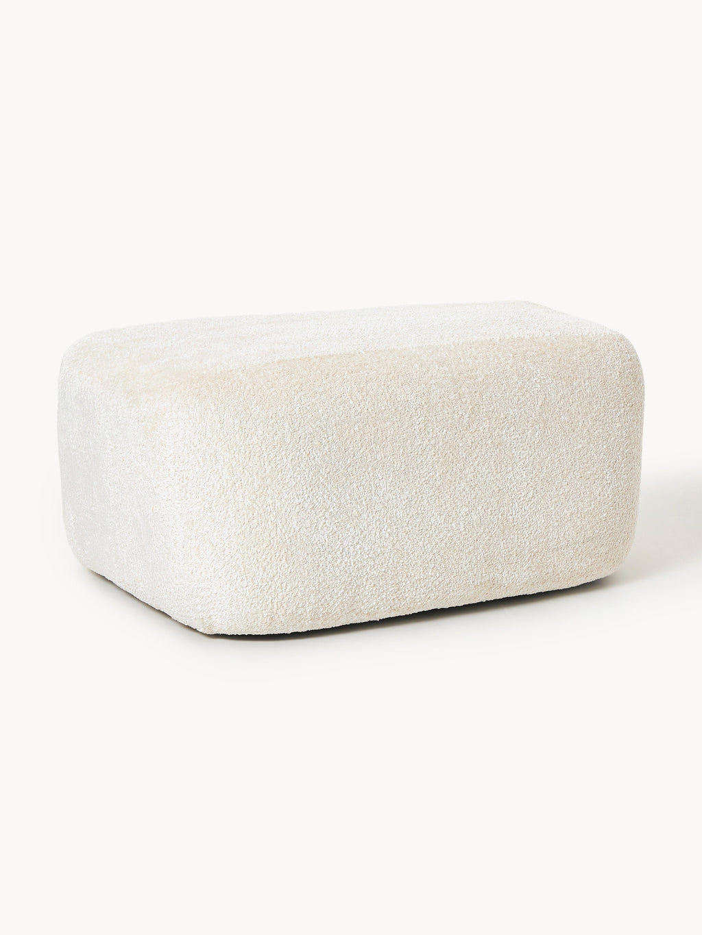 Galeriebild 1 - Großer Sofa-Hocker Wolke aus Teddy-Bouclé