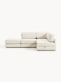 Galeriebild 1 - Bouclé-Eck-Schlafsofa Ladina mit Stauraum