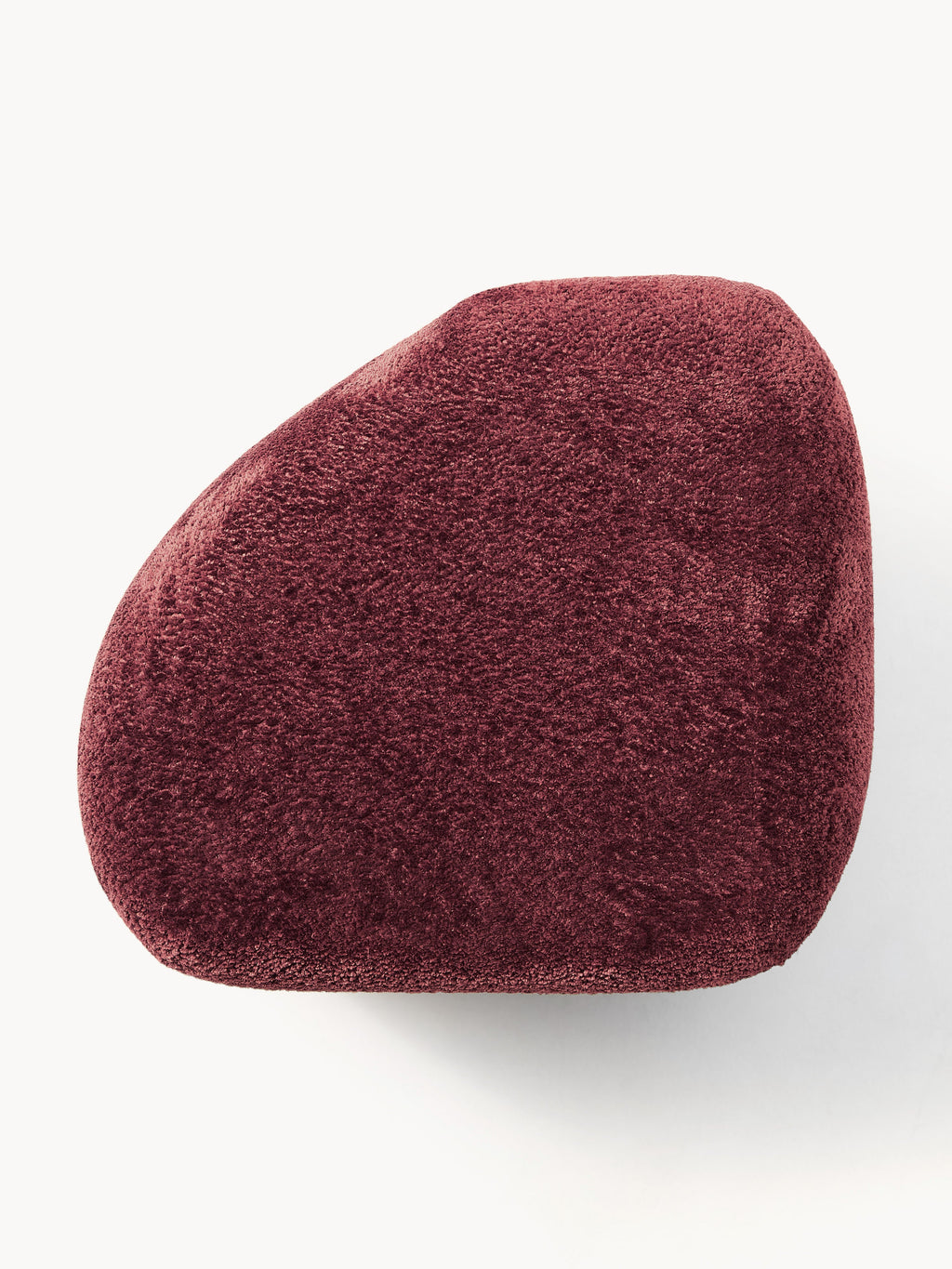 Ovale Ottomane Wolke aus Teddy-Bouclé