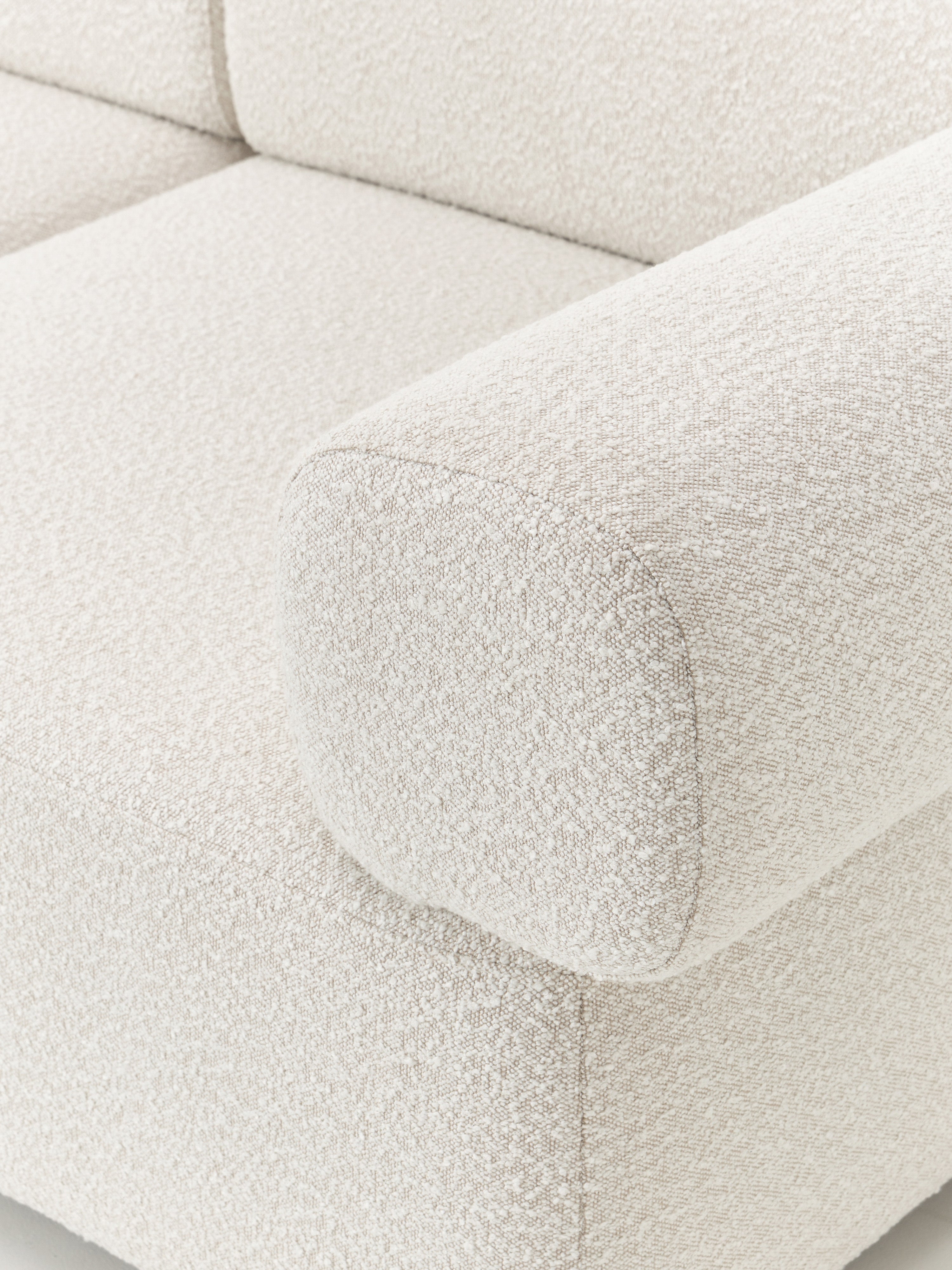 Bouclé-Modulares Sofa Anton (4-Sitzer)