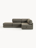 Galeriebild 1 - Bouclé-Eck-Schlafsofa Ladina mit Stauraum