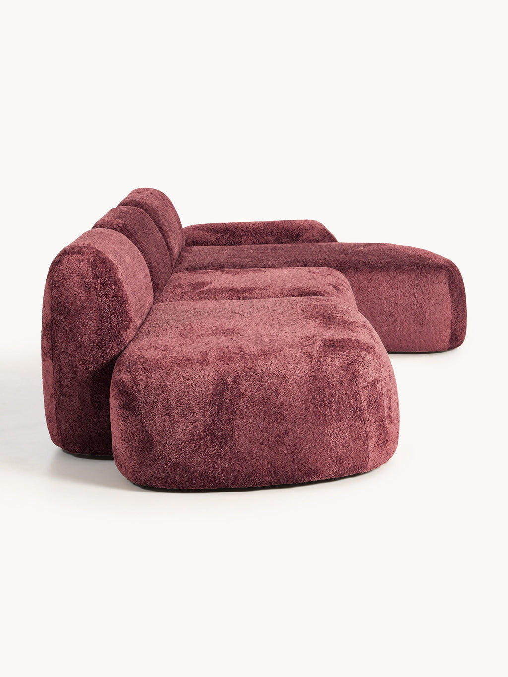 Modulares Teddy-Bouclé-Ecksofa Wolke (4-Sitzer) mit Chaiselongue