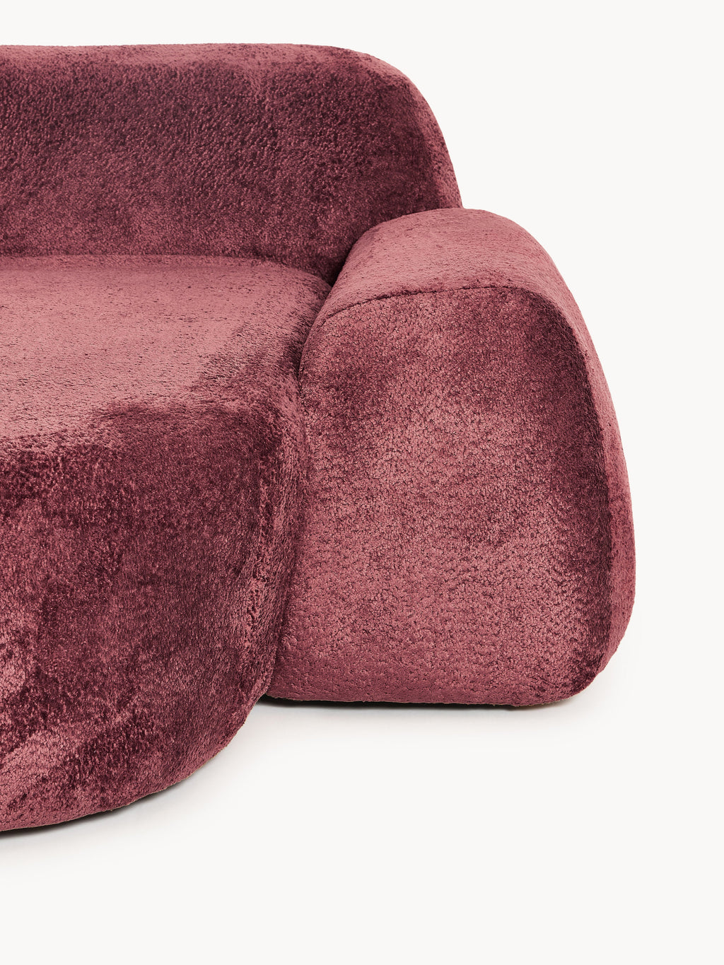Modulares Teddy-Bouclé-Ecksofa Wolke (4-Sitzer) mit Chaiselongue