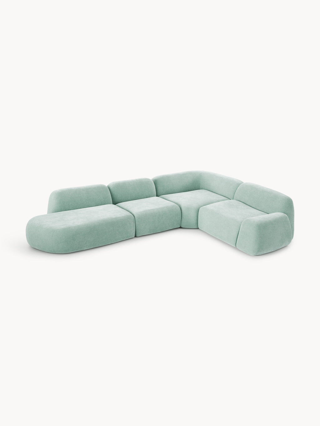 Modulares XL-Ecksofa Wolke mit Chaiselongue