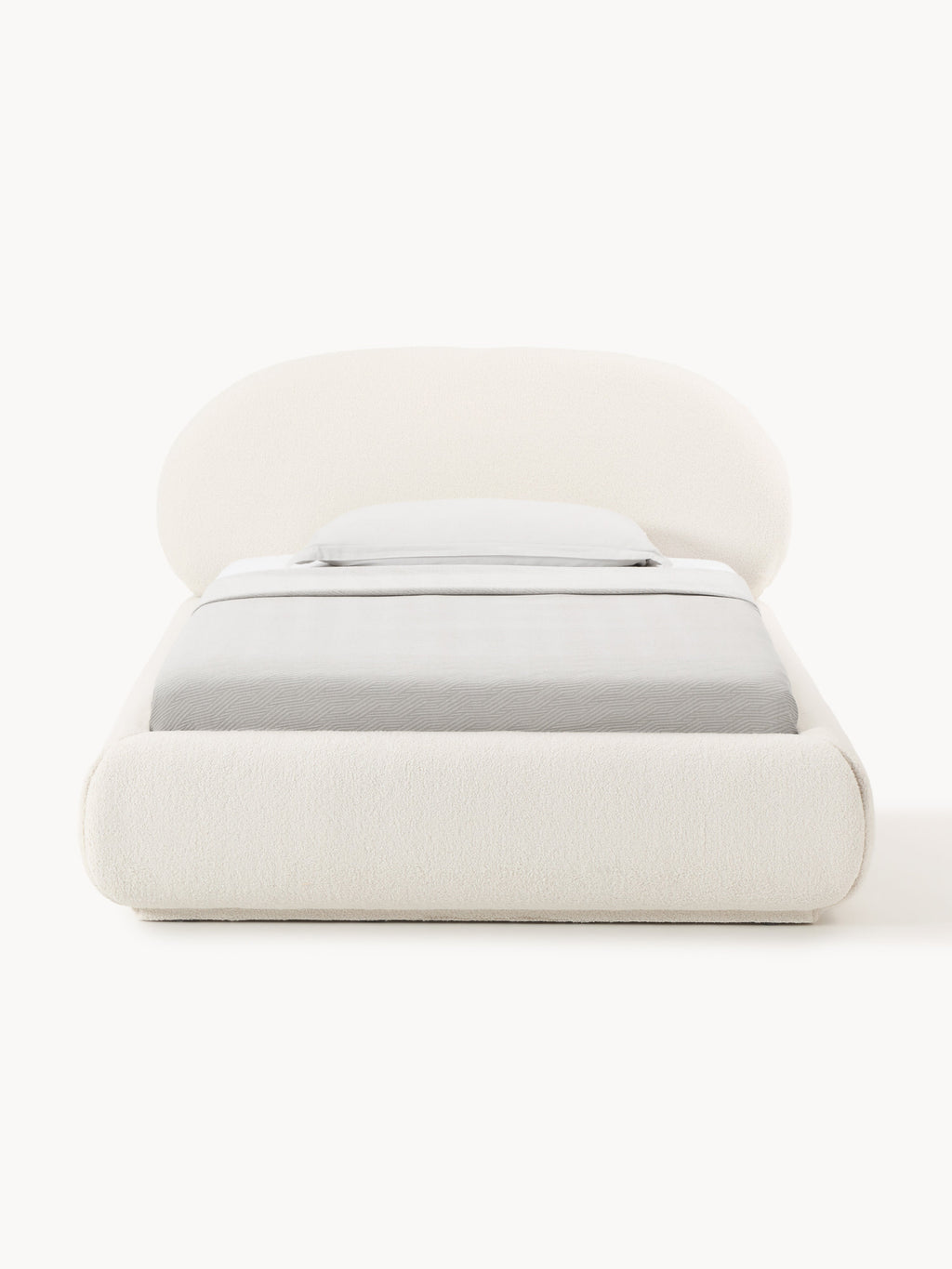 Teddy-Polster-Einzelbett Alba mit Stauraum