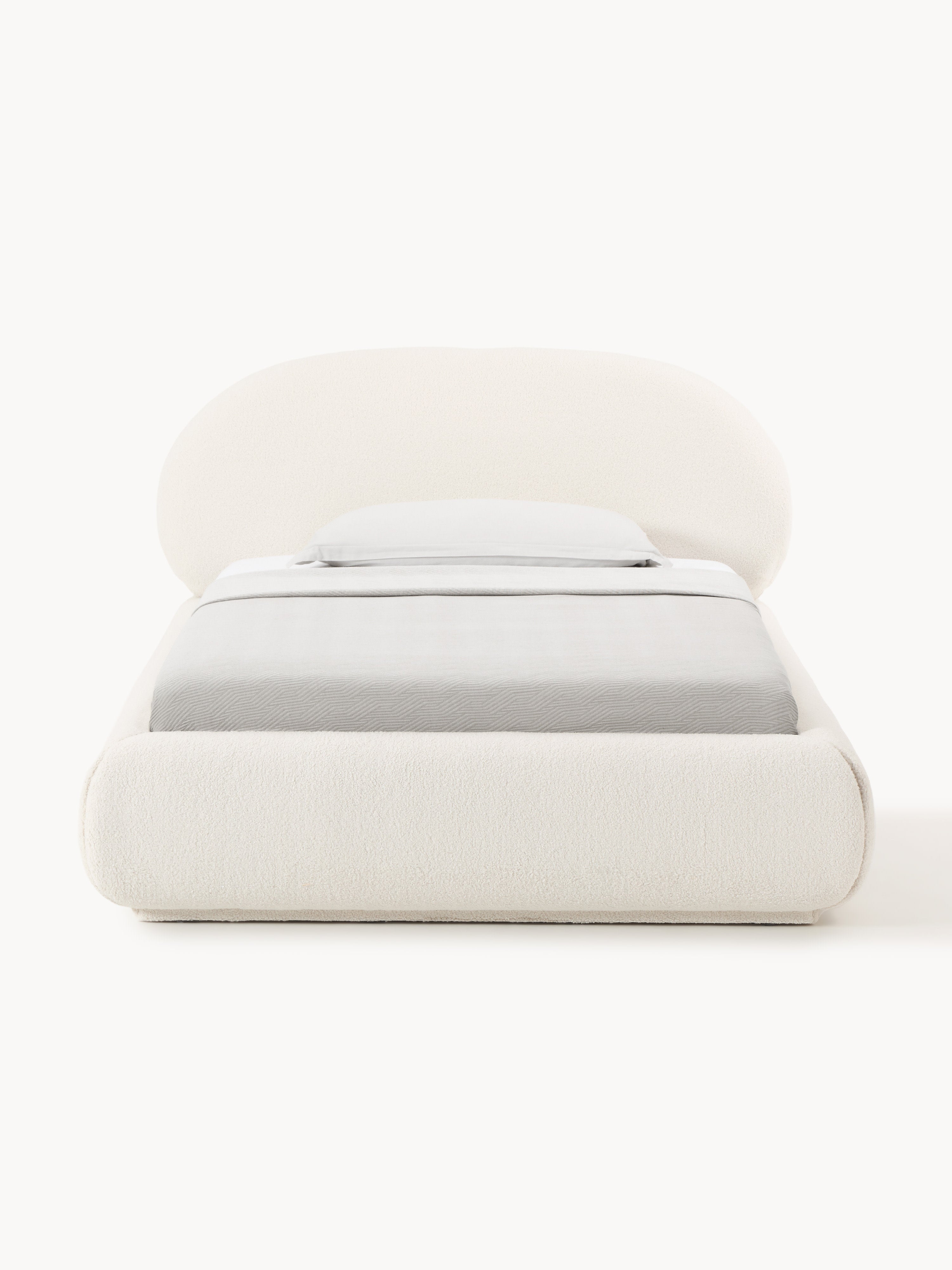 Teddy-Polster-Einzelbett Alba mit Stauraum