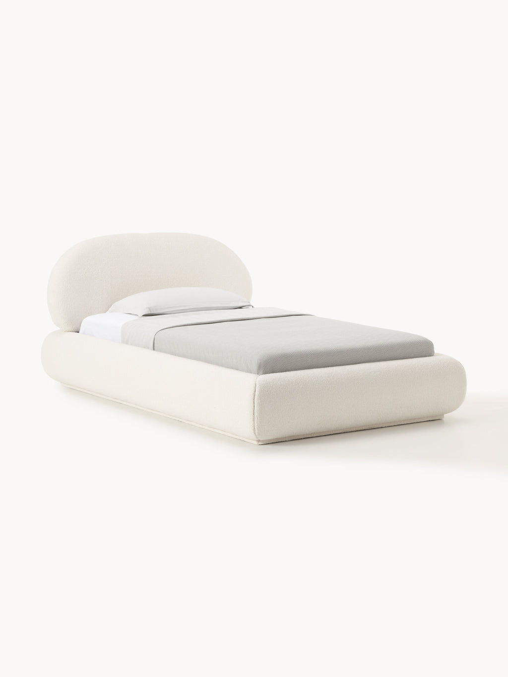 Galeriebild 1 - Teddy-Polster-Einzelbett Alba mit Stauraum