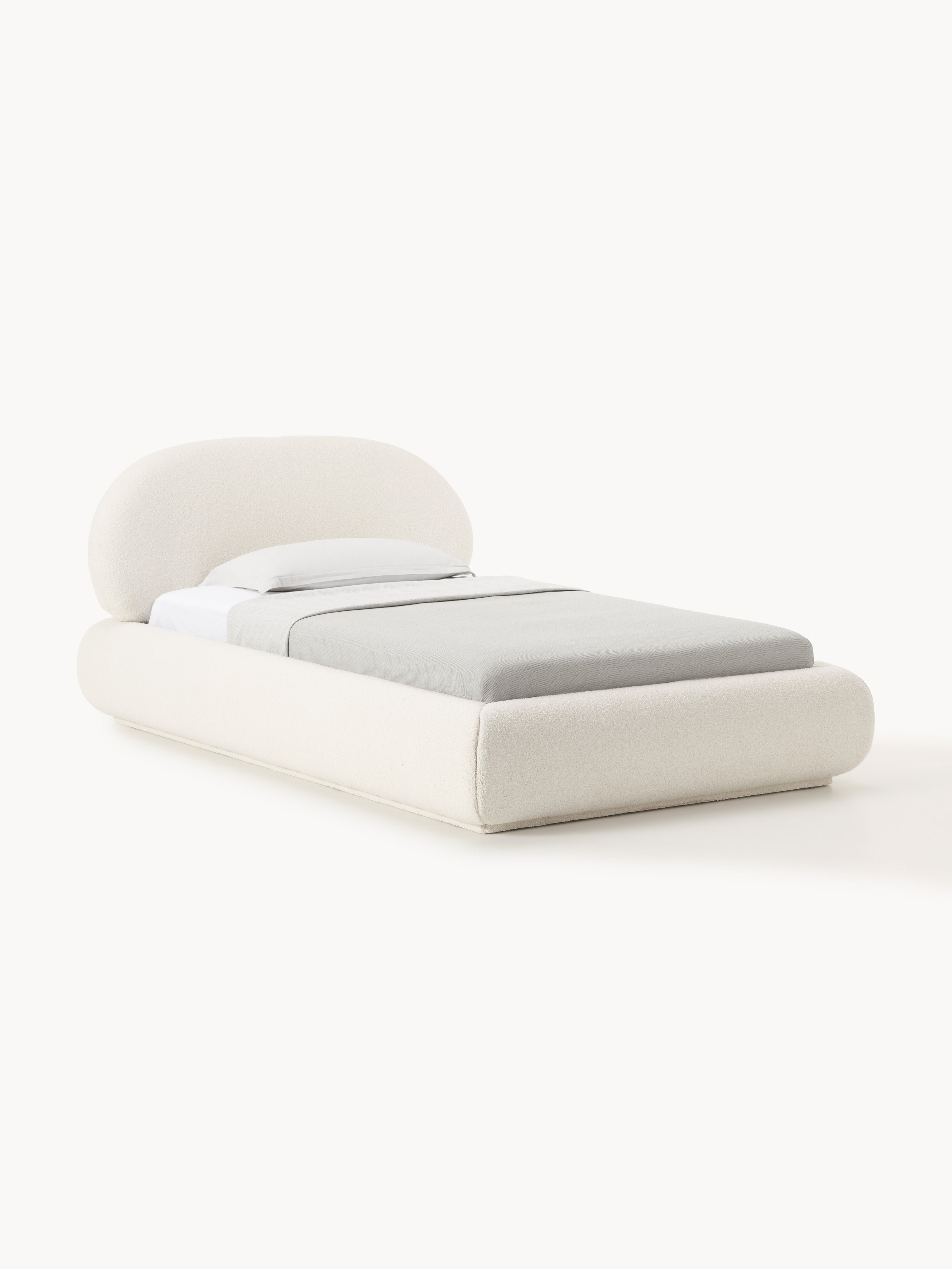 Galeriebild 1 - Teddy-Polster-Einzelbett Alba mit Stauraum