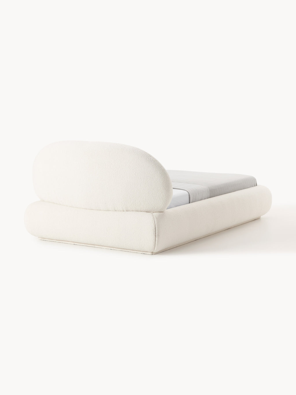 Teddy-Polster-Einzelbett Alba mit Stauraum