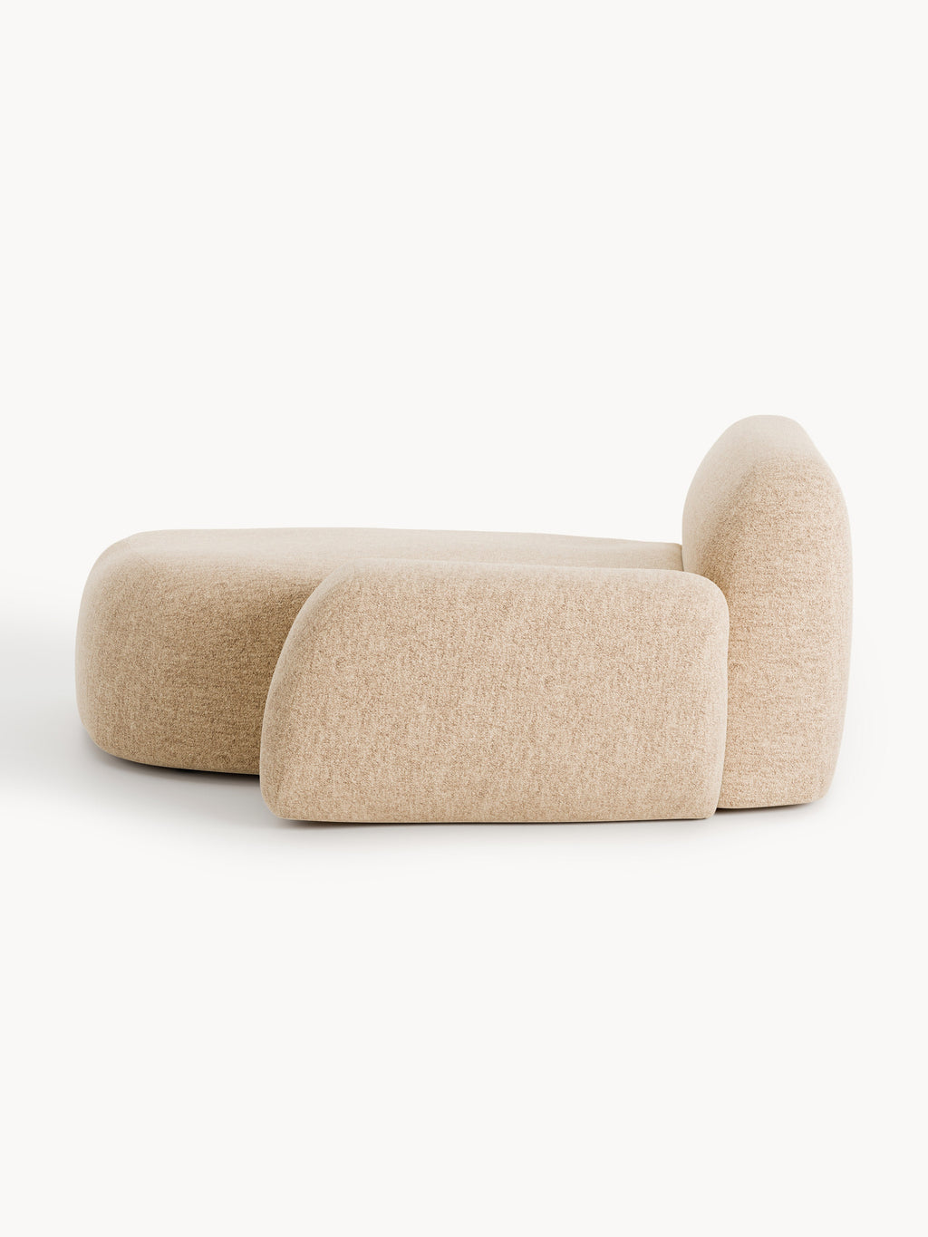 Bouclé-Chaise-Eckmodul Wolke