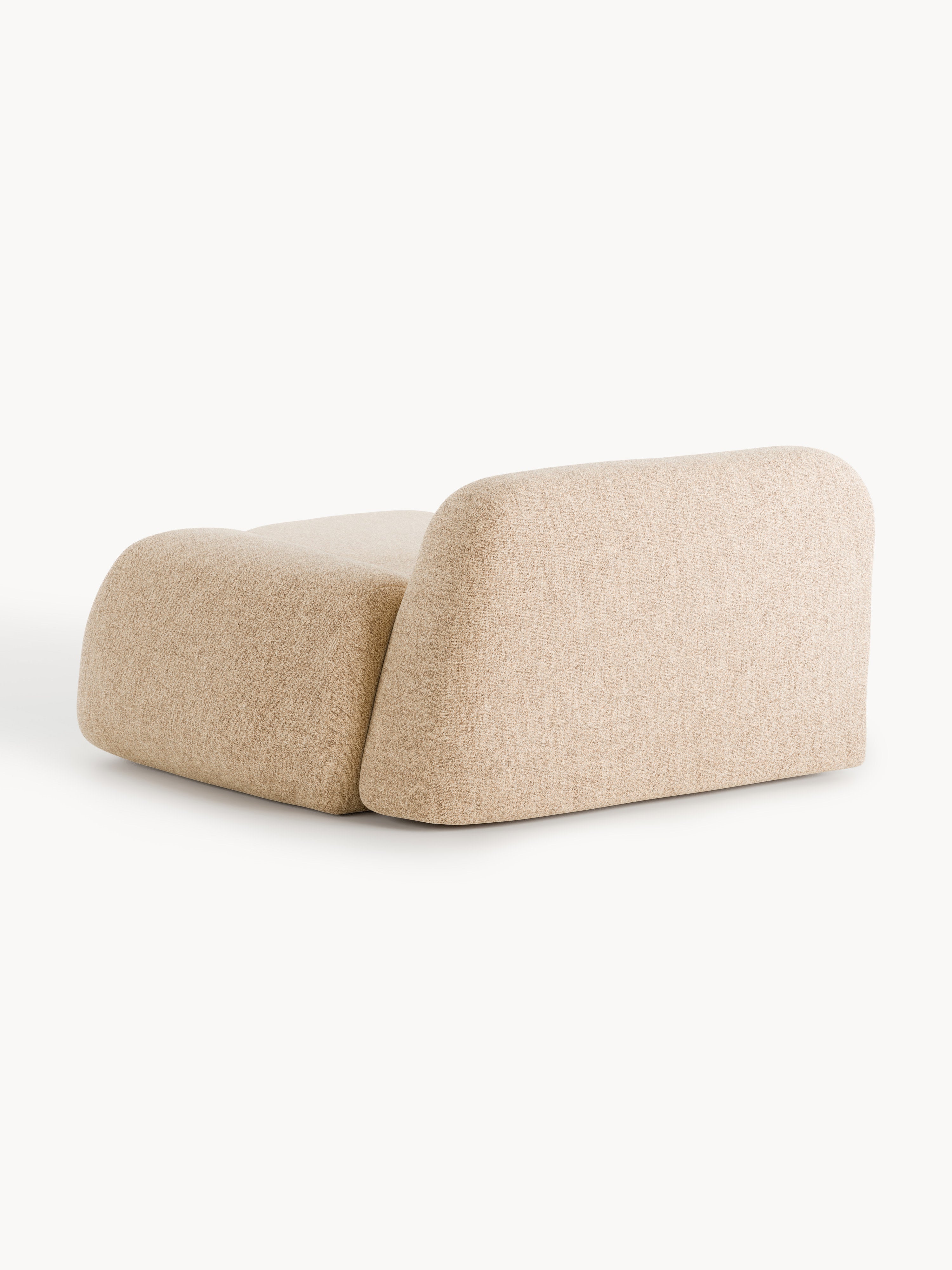 Bouclé-Chaise-Eckmodul Wolke