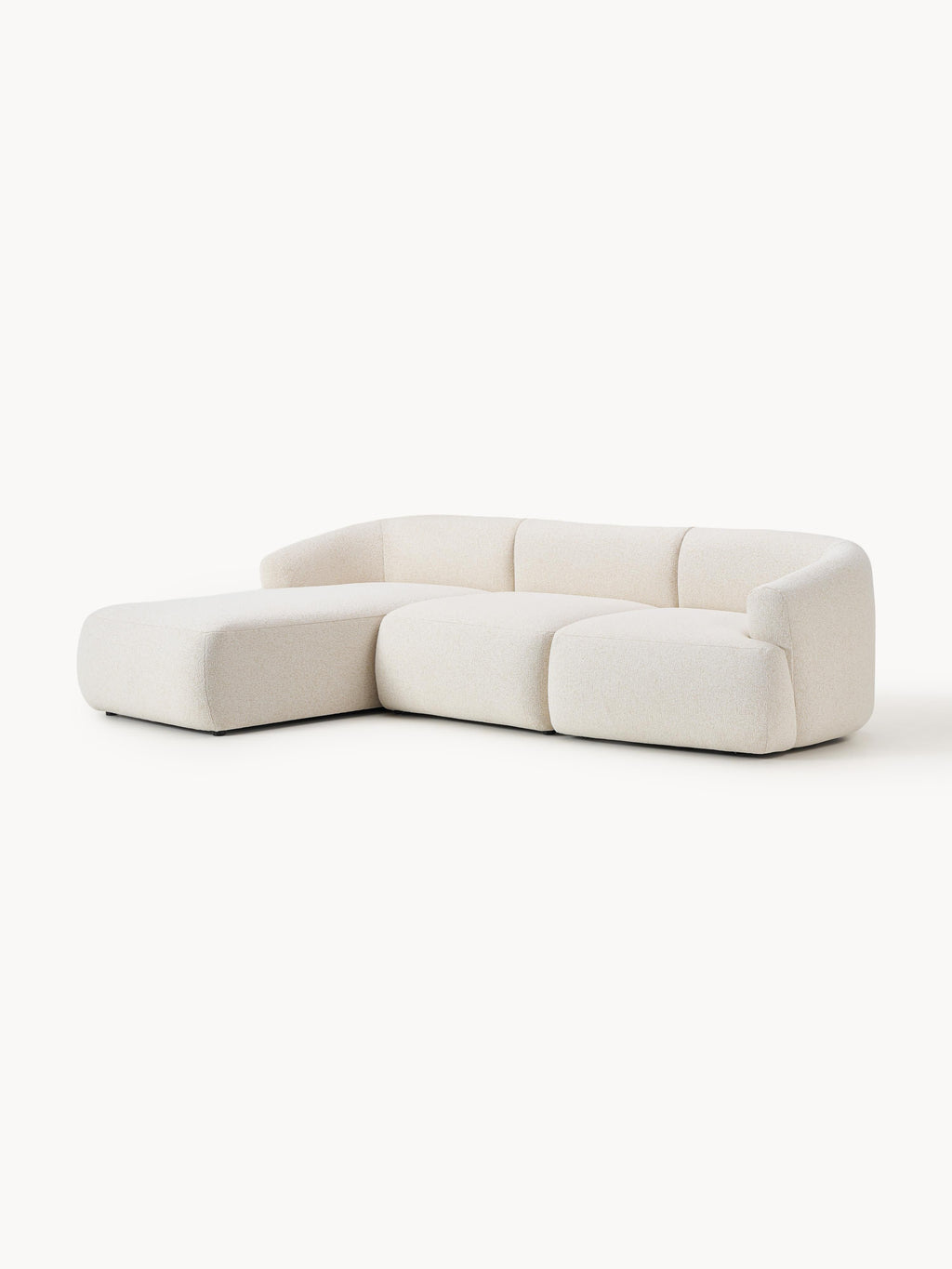 Modulares Bouclé-Ecksofa Sofia (3-Sitzer)