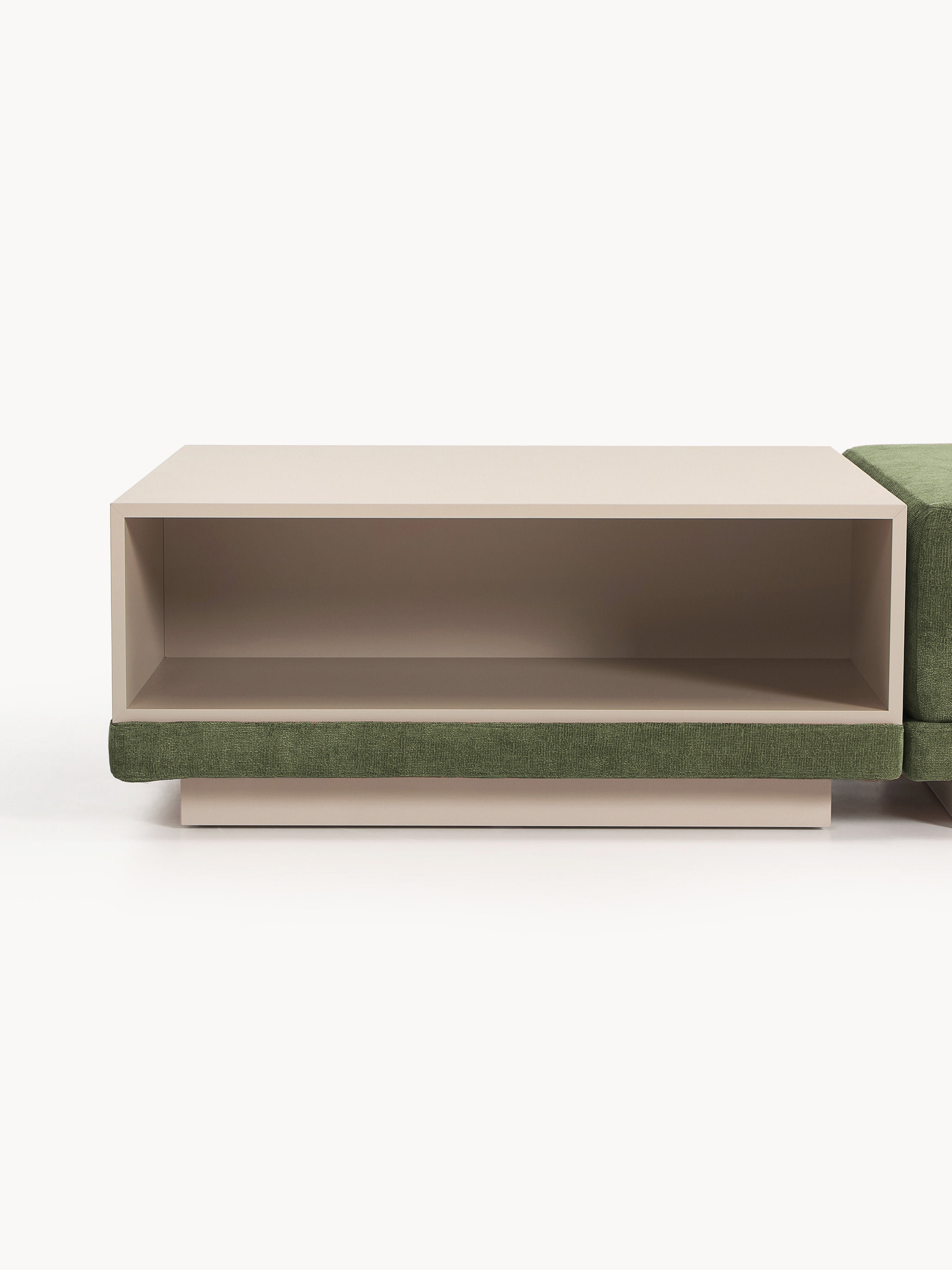 Modulares Sofa Colin (4-Sitzer) mit Couchtisch & Ottomane
