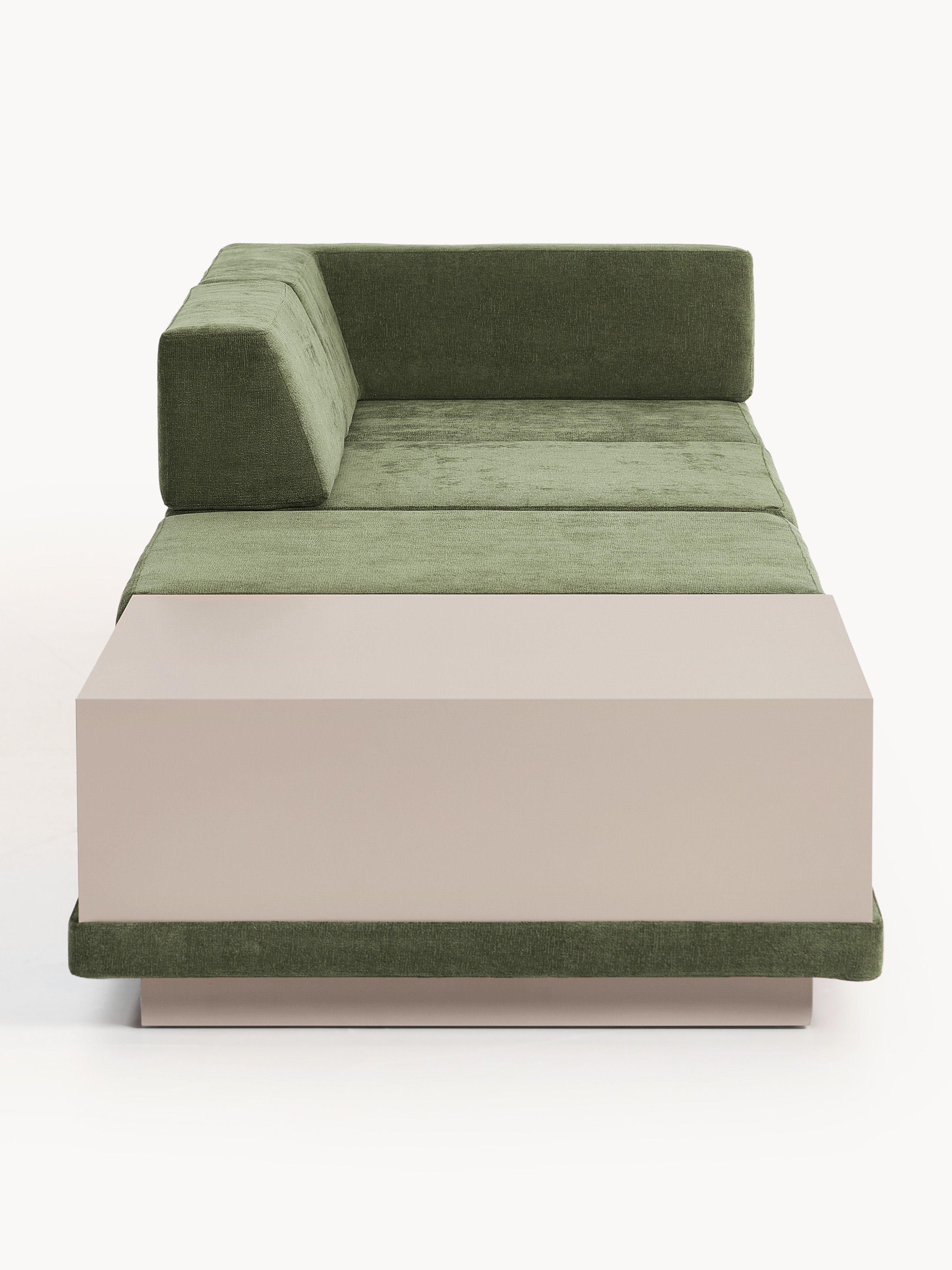 Modulares Sofa Colin (4-Sitzer) mit Couchtisch & Ottomane