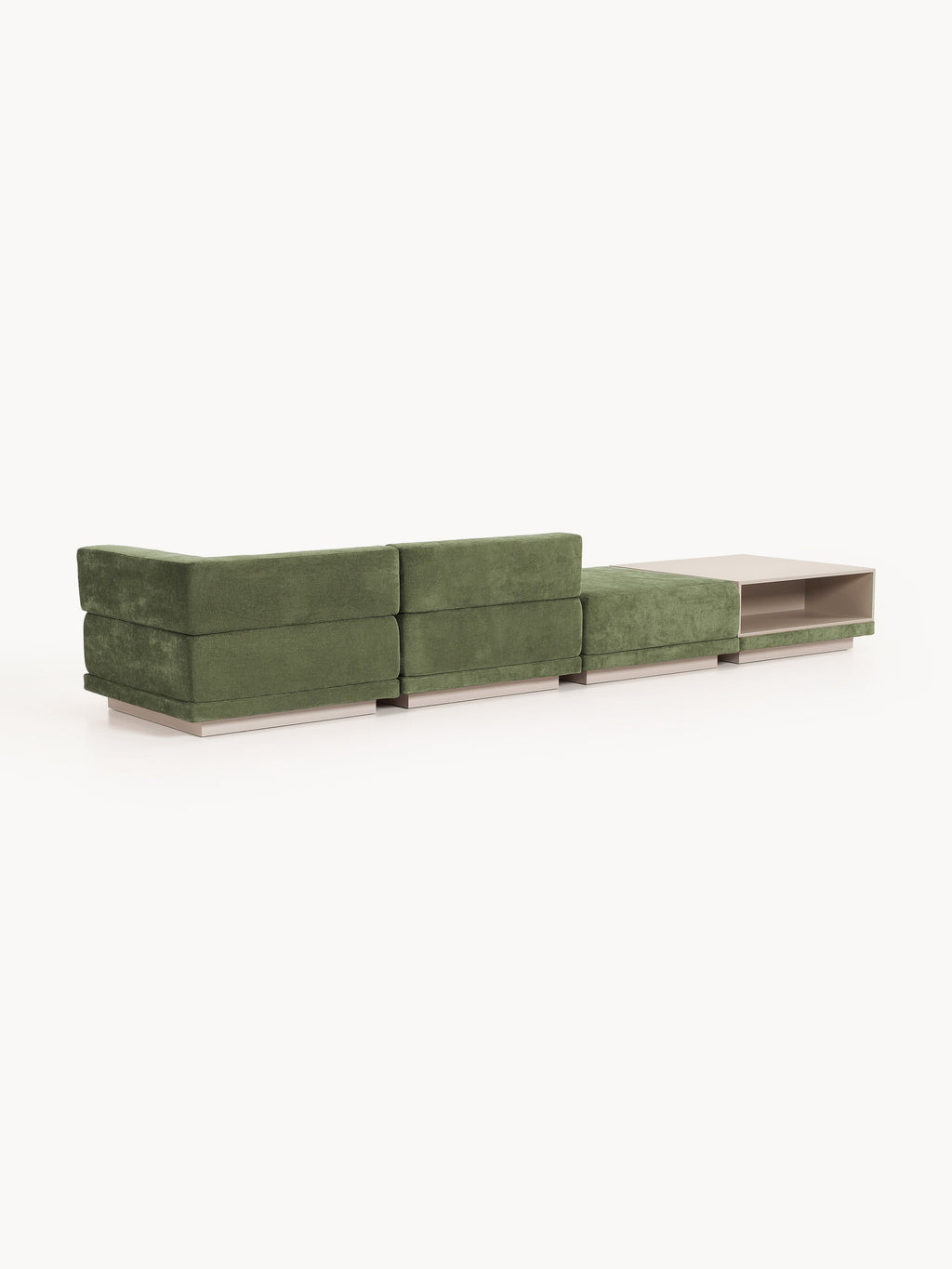 Modulares Sofa Colin (4-Sitzer) mit Couchtisch & Ottomane