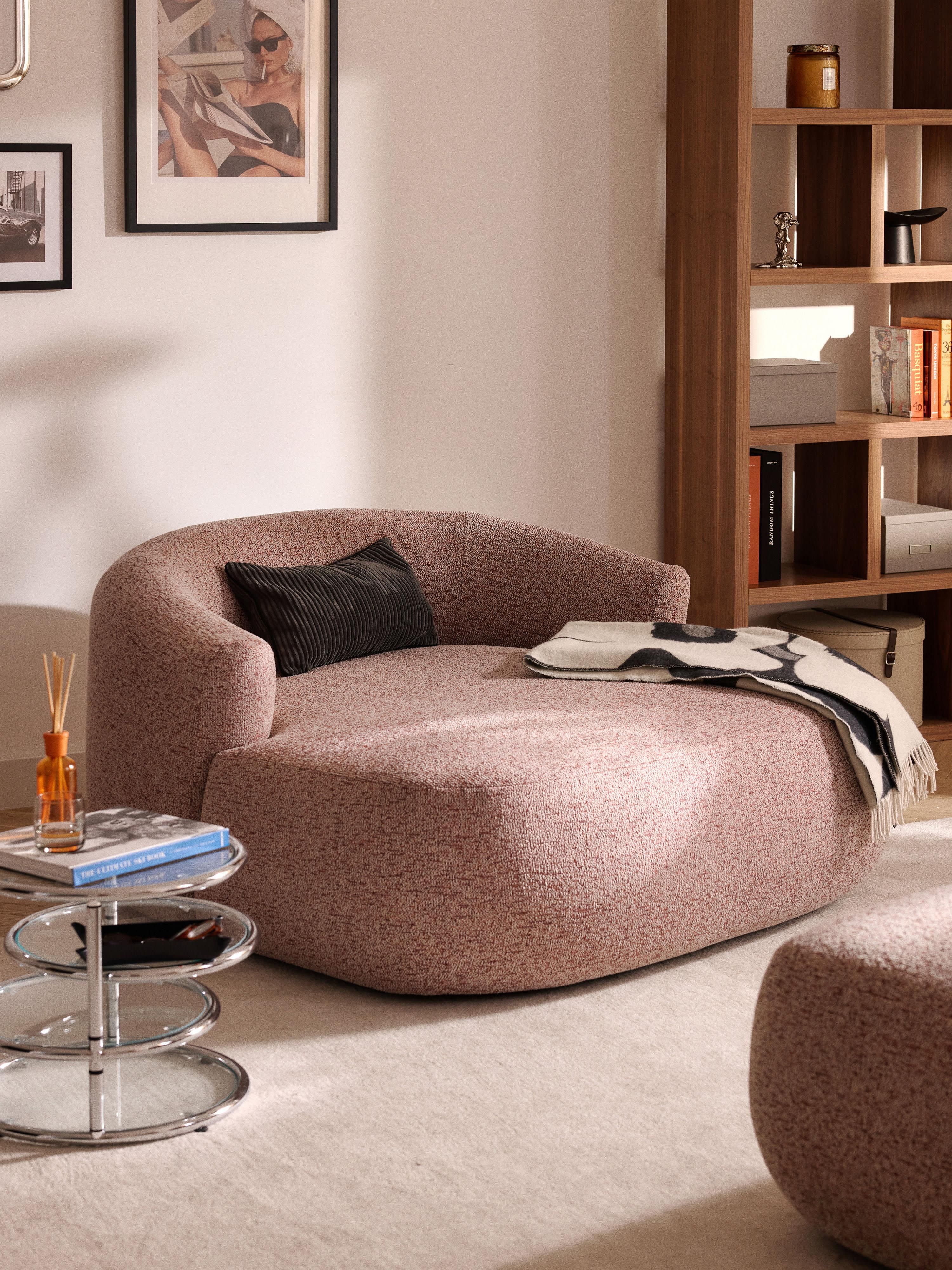 Bouclé-XL-Loungesessel Sofia