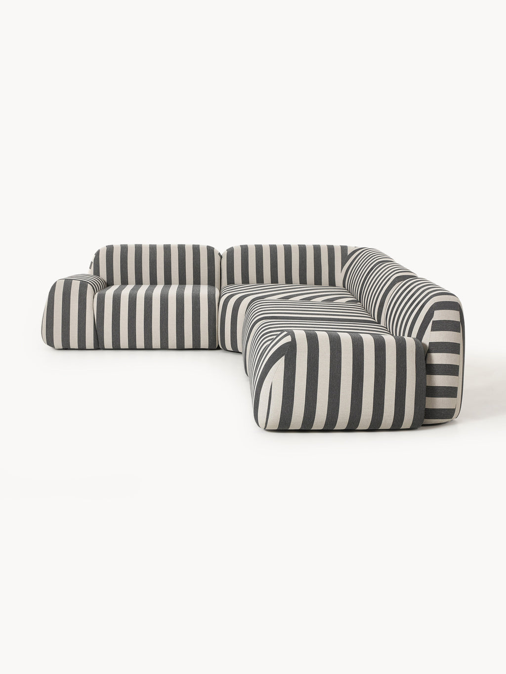 Modulares Gestreiftes Ecksofa Wolke (4-Sitzer)