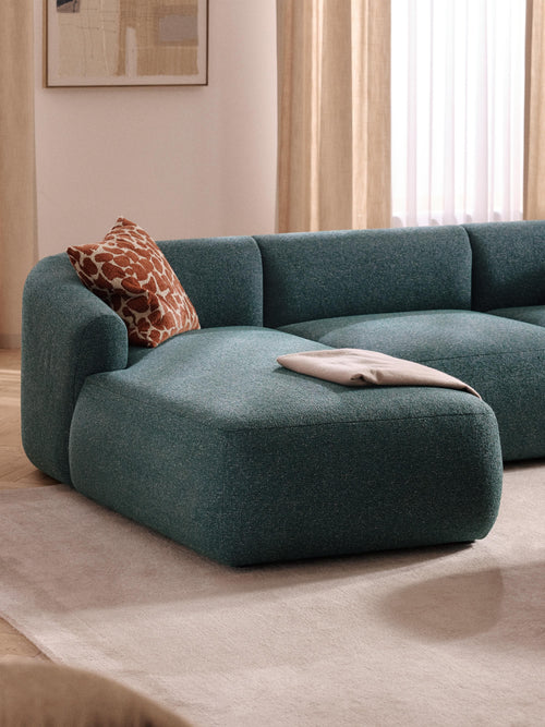 Bouclé-Chaise-Eckmodul Sofia