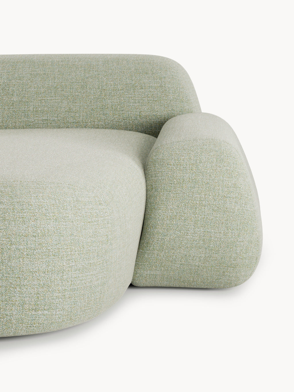 Modulares Bouclé-Ecksofa Wolke (4-Sitzer)
