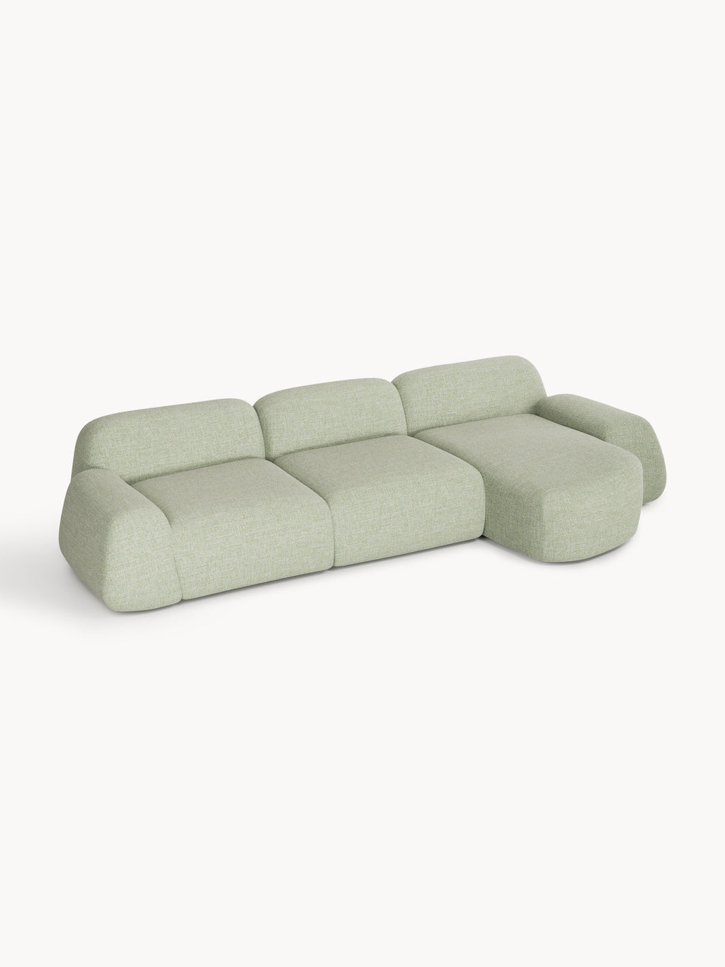 Modulares Bouclé-Ecksofa Wolke (4-Sitzer)