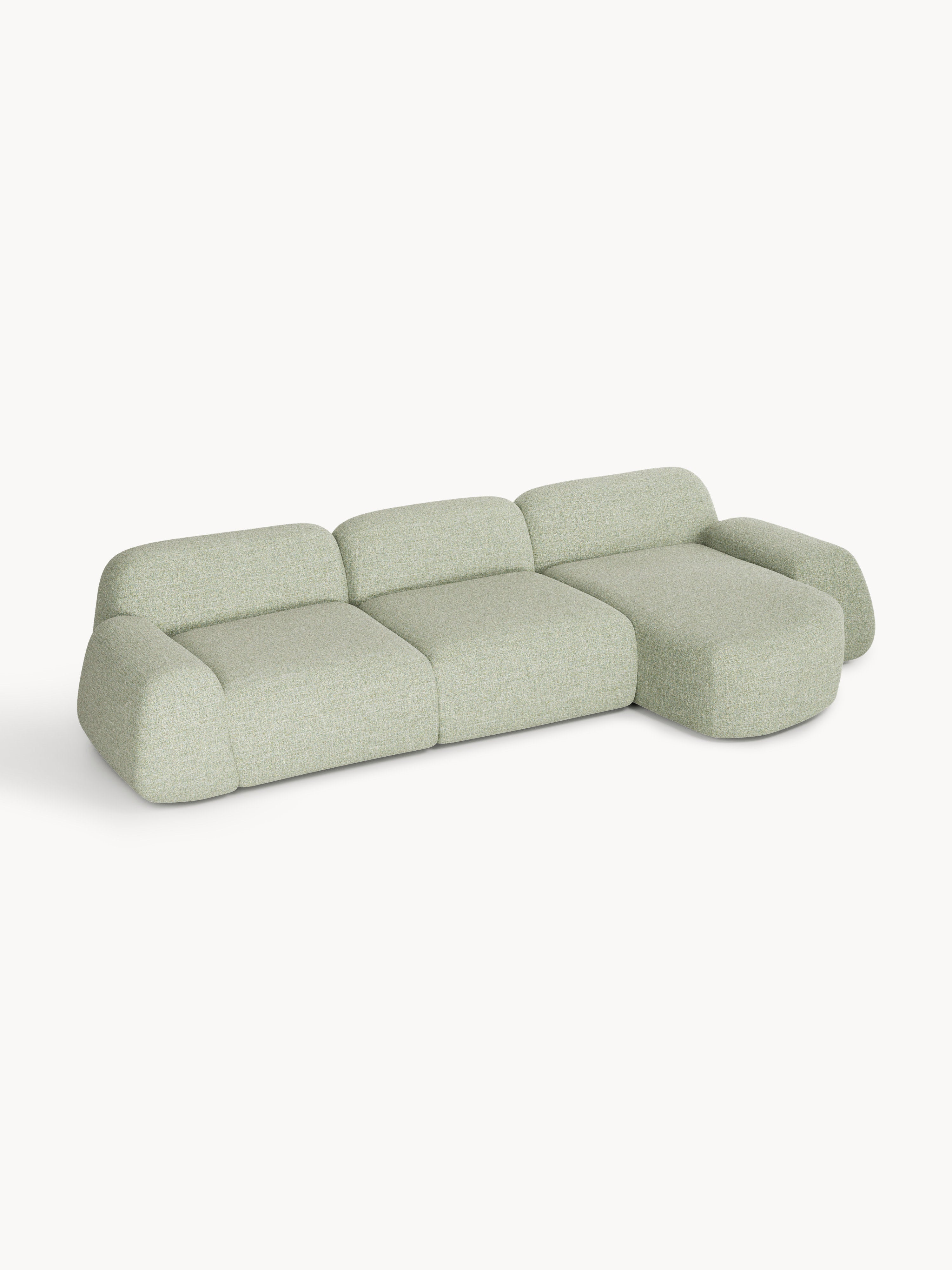 Modulares Bouclé-Ecksofa Wolke (4-Sitzer)