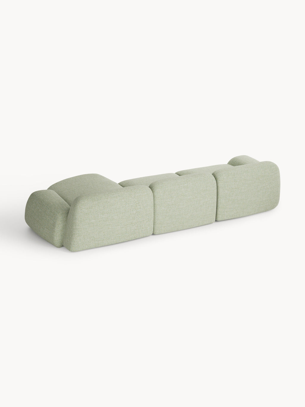 Modulares Bouclé-Ecksofa Wolke (4-Sitzer)